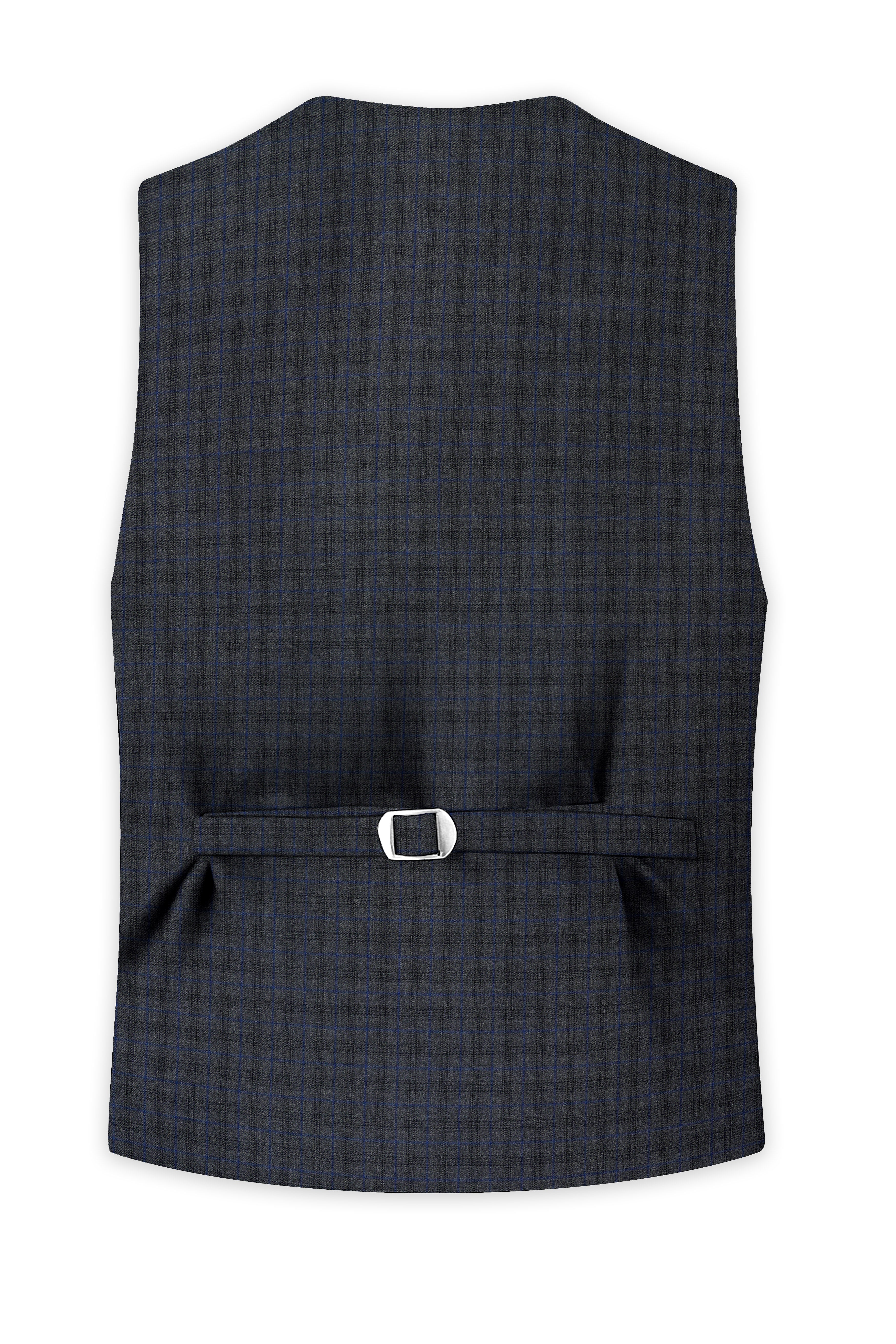 Tundora Gray Plaid Waistcoat