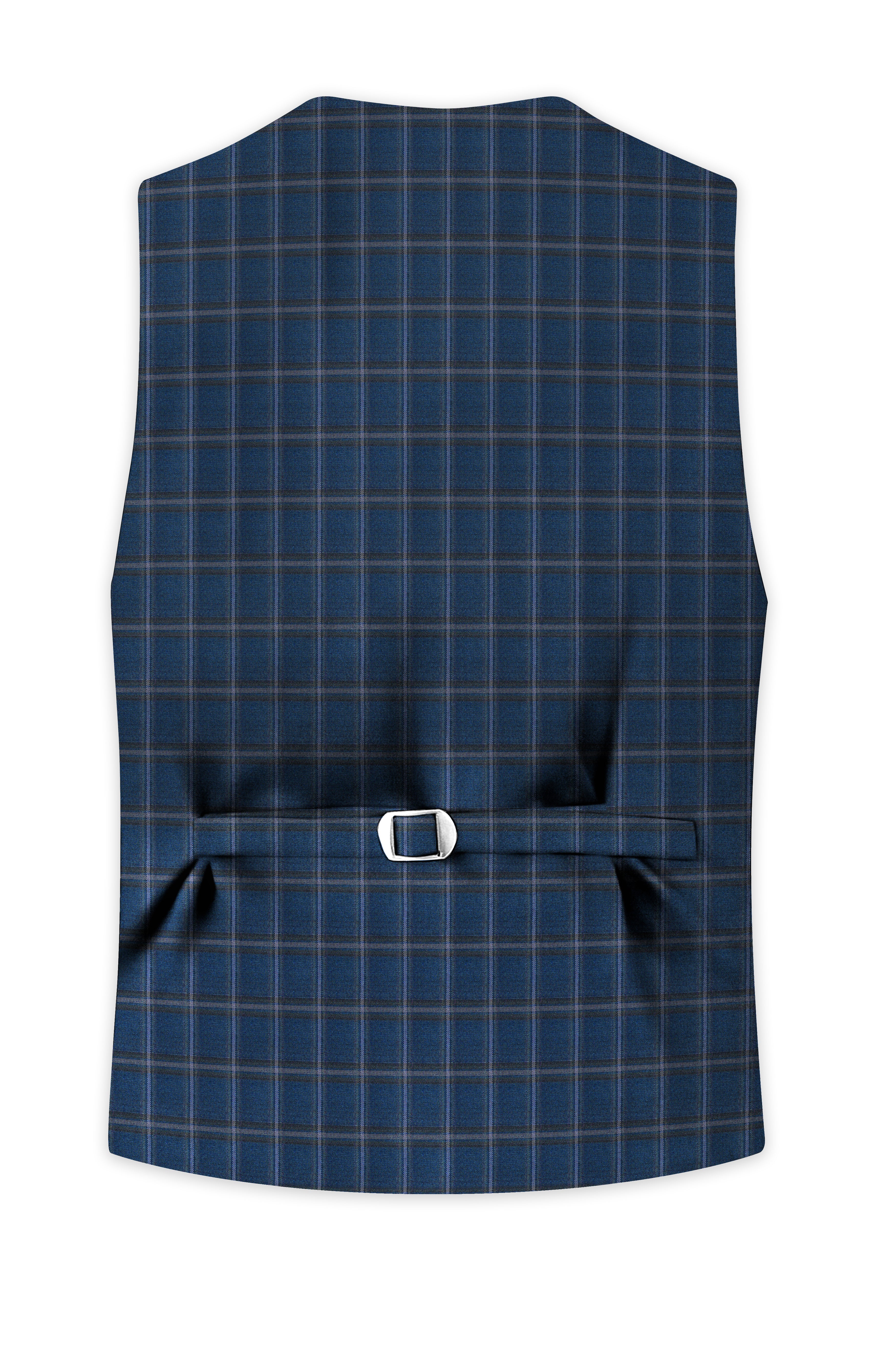 Blue Plaid Waistcoat