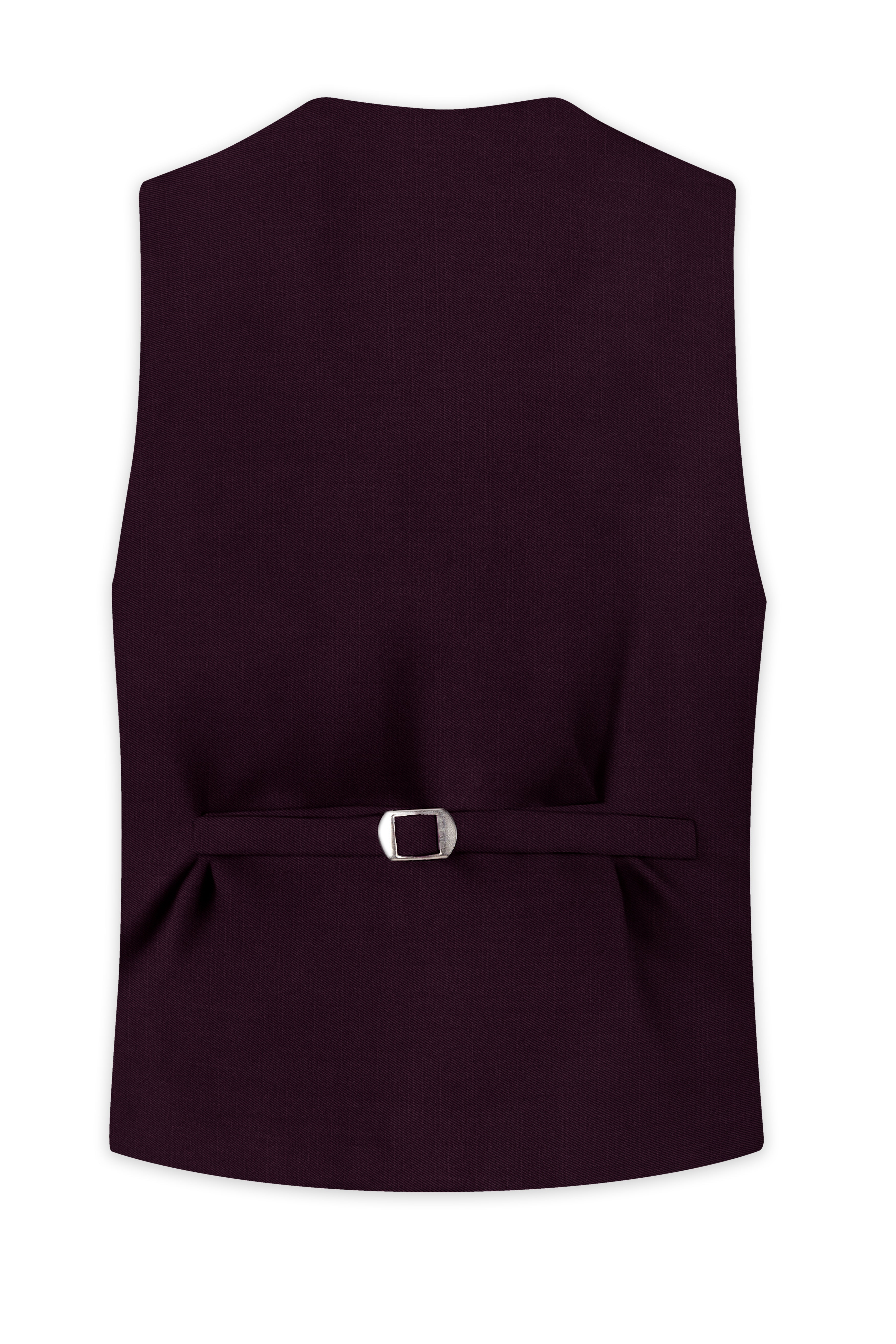 Eclipse Maroon Textured Waistcoat