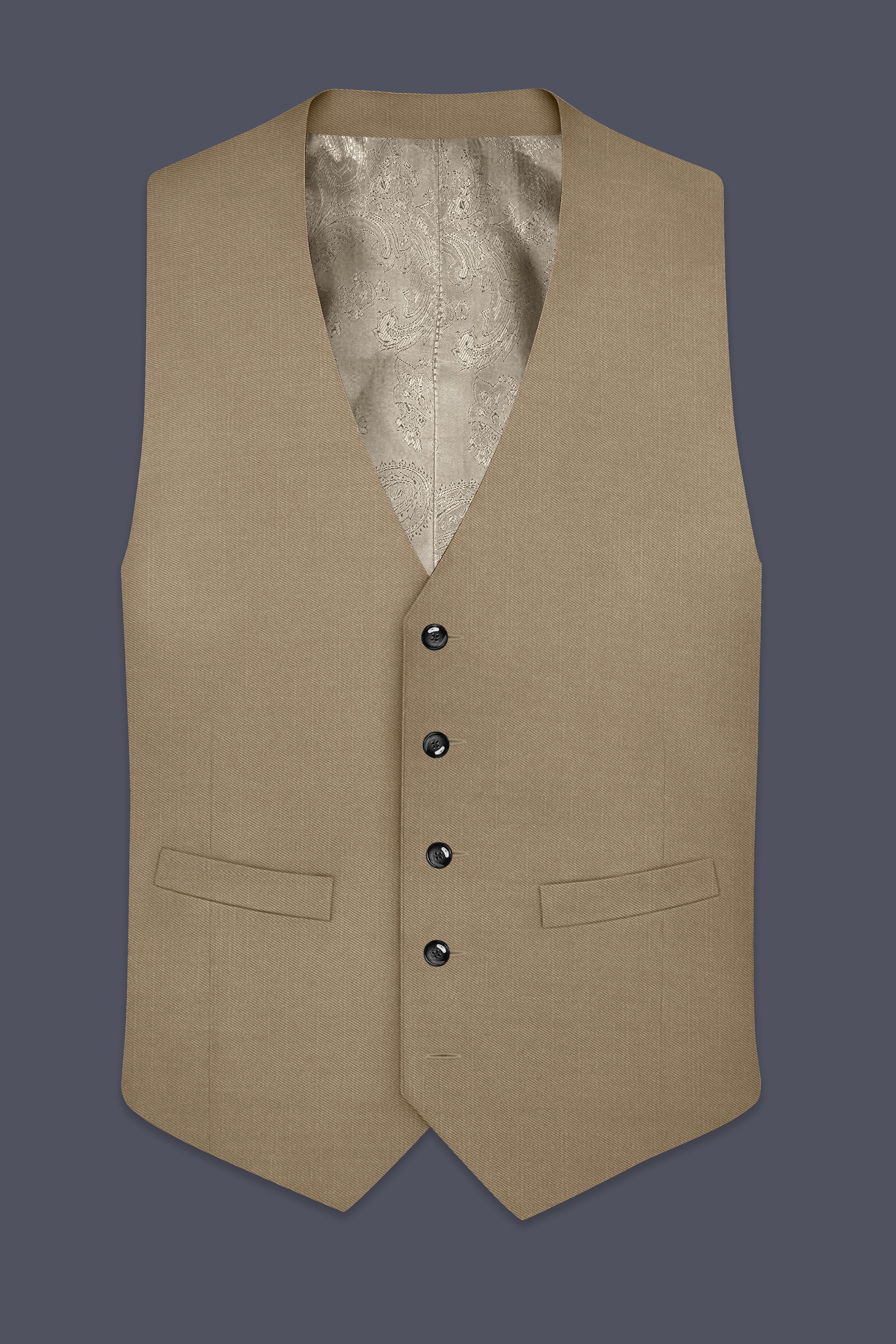 Stonewall BrownTextured Waistcoat
