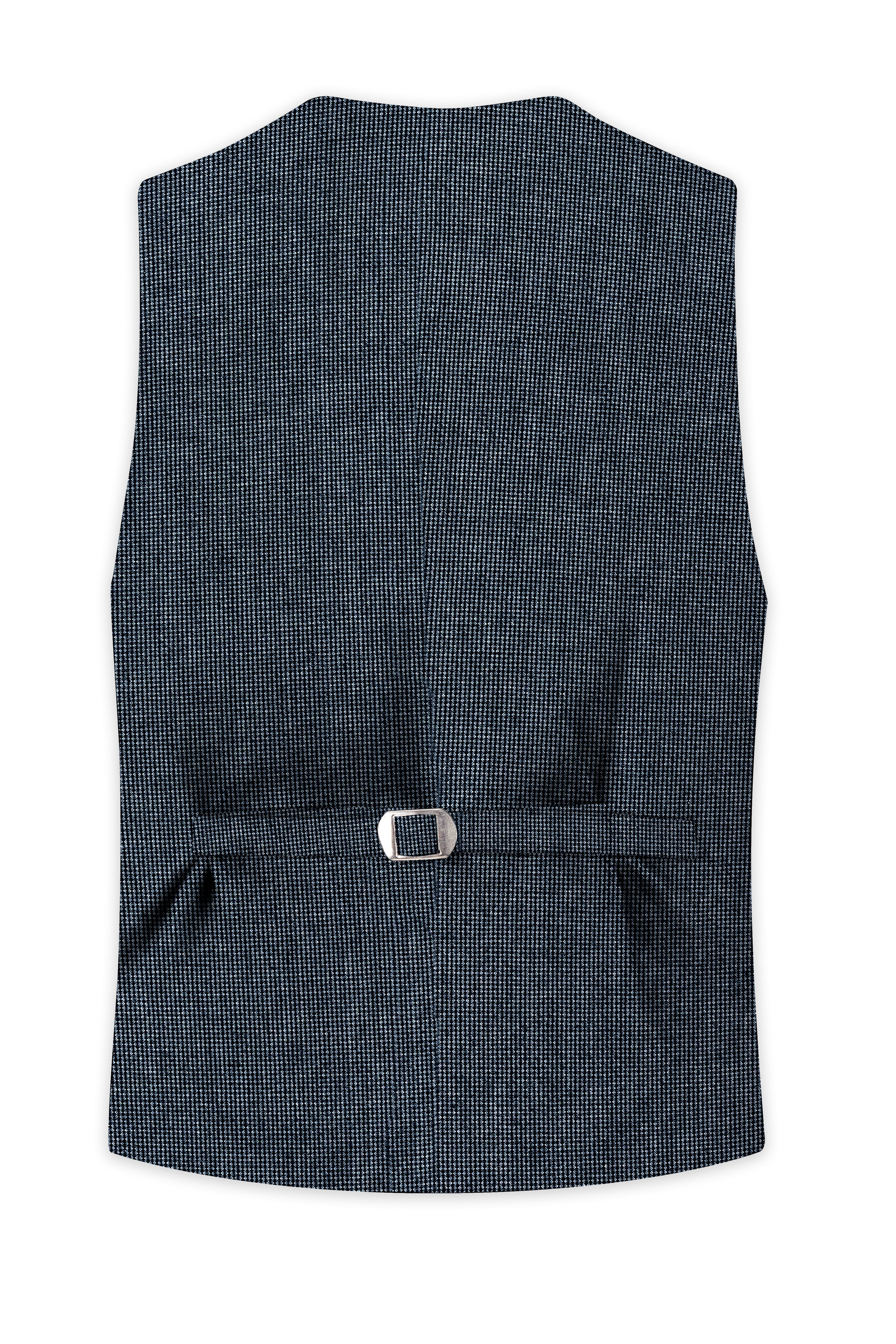Pale Slate Gray and Black Premium Cotton Waistcoat
