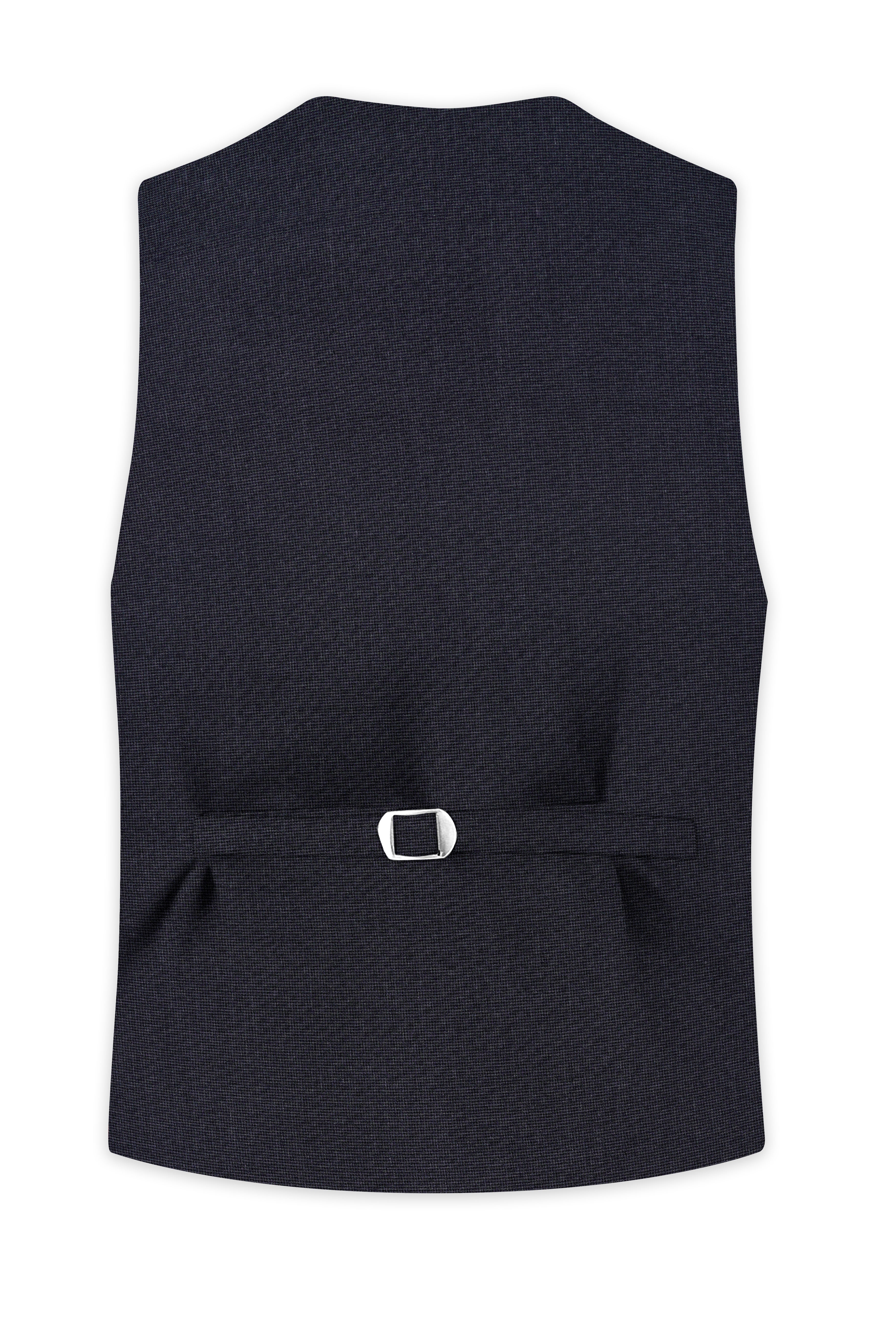 Bastille Dark Grey Textured Waistcoat