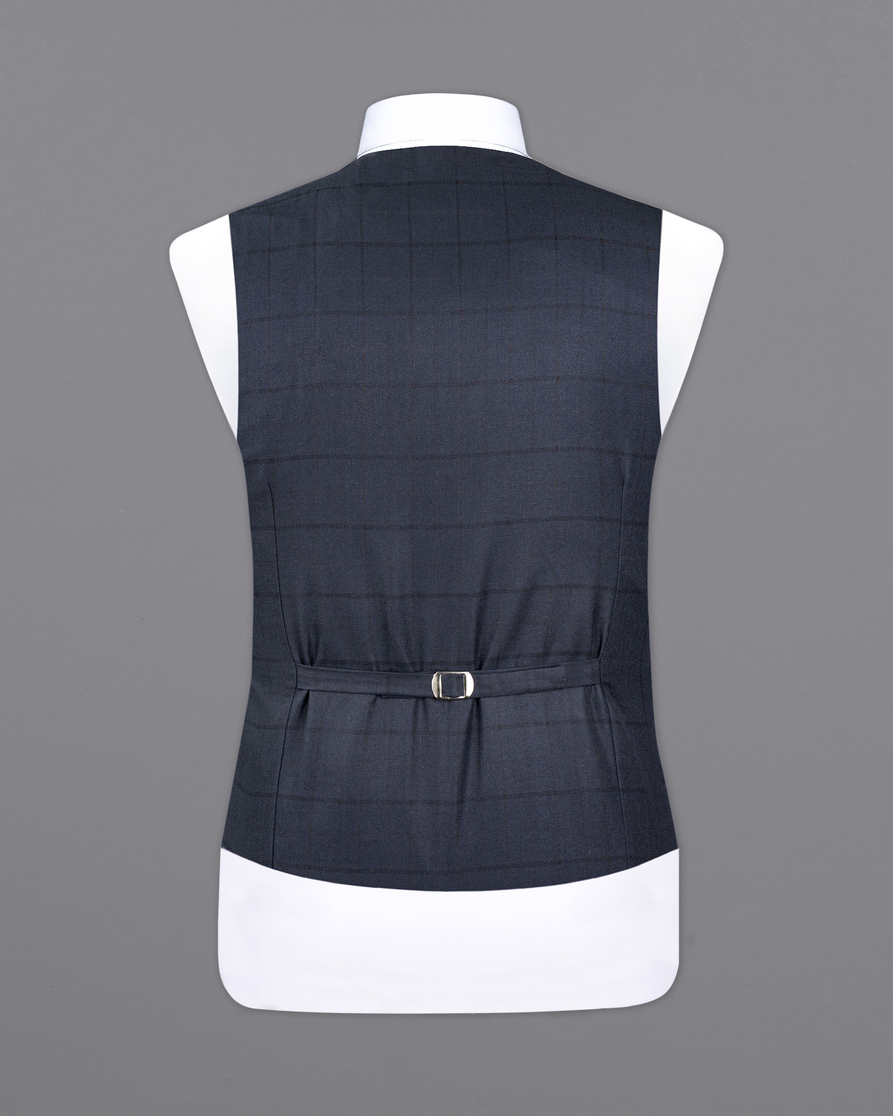 Shark Navy Blue Subtle Windowpane Waistcoat V2701-36, V2701-38, V2701-40, V2701-42, V2701-44, V2701-46, V2701-48, V2701-50, V2701-52, V2701-54, V2701-56, V2701-58, V2701-60