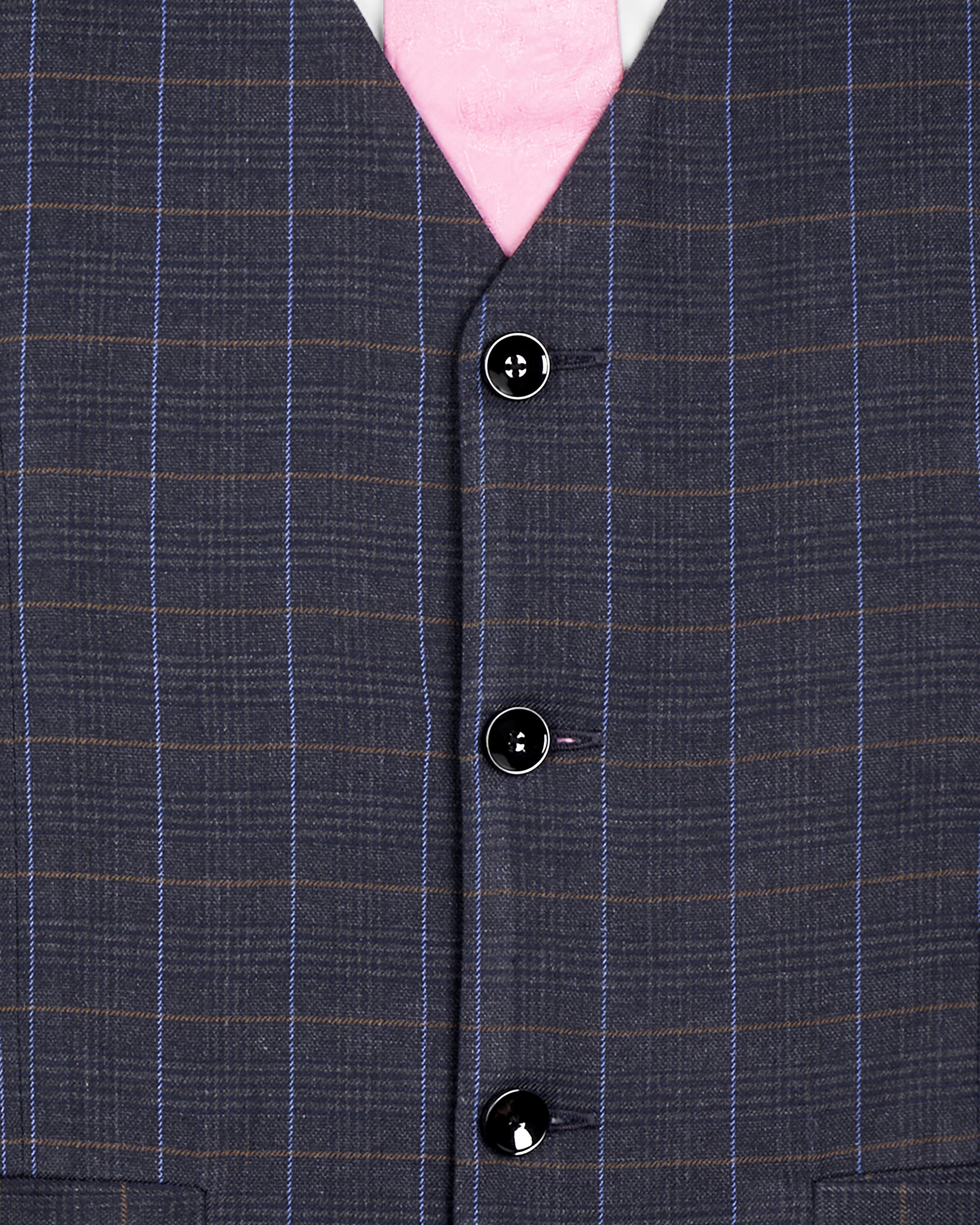 Iridium Violet Windowpane Waistcoat V2709-36, V2709-38, V2709-40, V2709-42, V2709-44, V2709-46, V2709-48, V2709-50, V2709-52, V2709-54, V2709-56, V2709-58, V2709-60