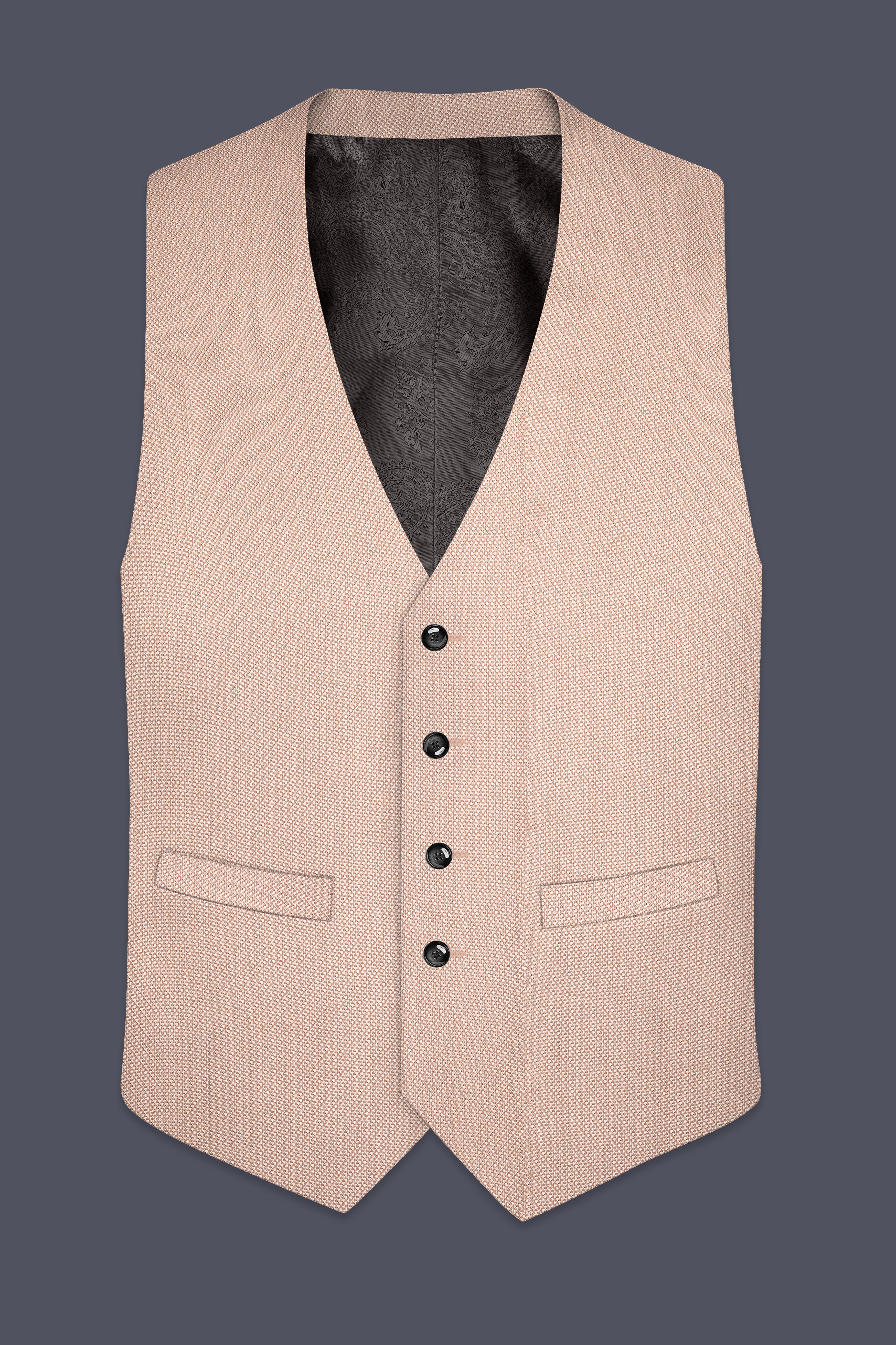 Thistle Brown Dobby Textured Waistcoat