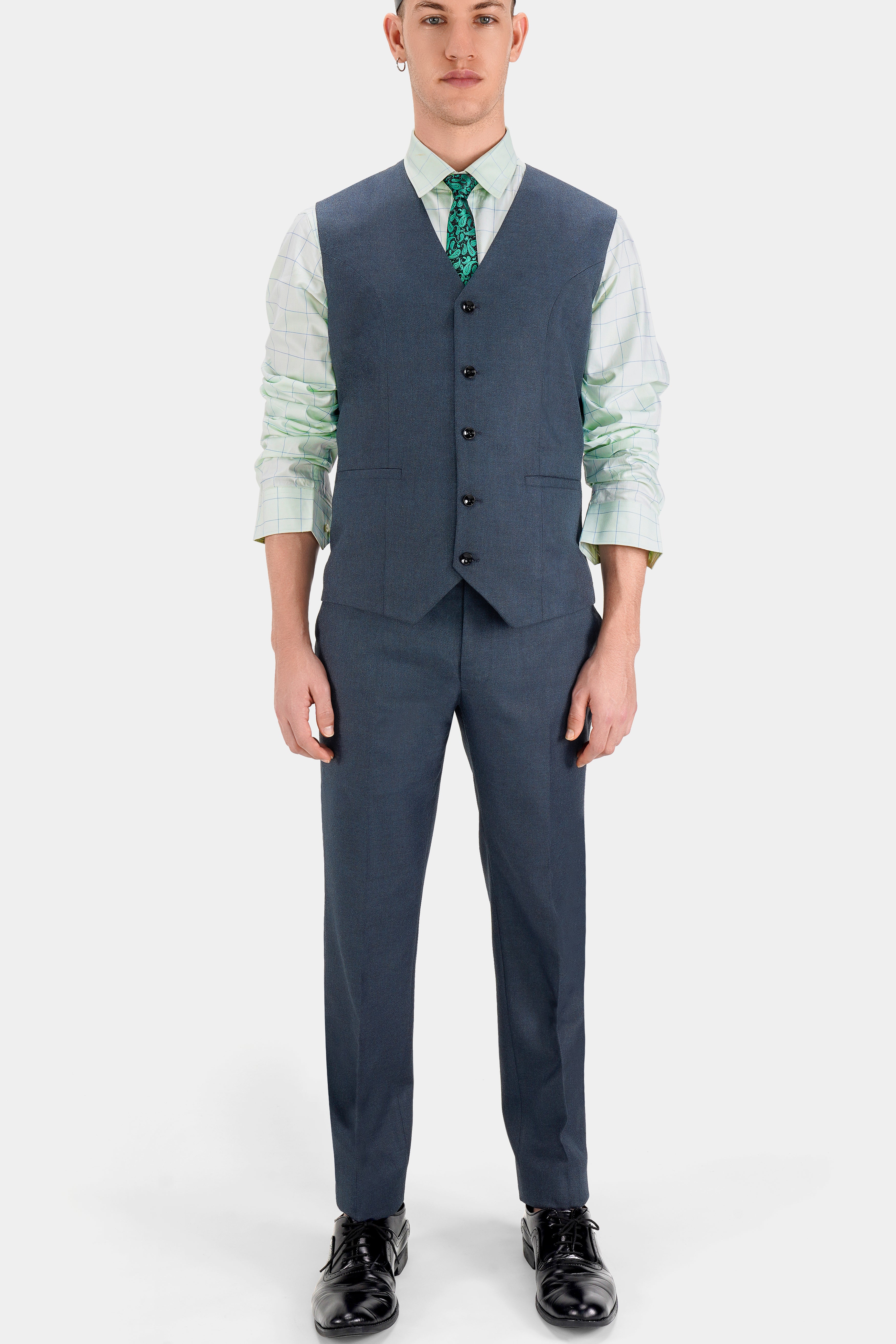 Spruce Blue Tweed Waistcoat V2735-36, V2735-38, V2735-40, V2735-42, V2735-44, V2735-46, V2735-48, V2735-50, V2735-52, V2735-54, V2735-56, V2735-58, V2735-60
