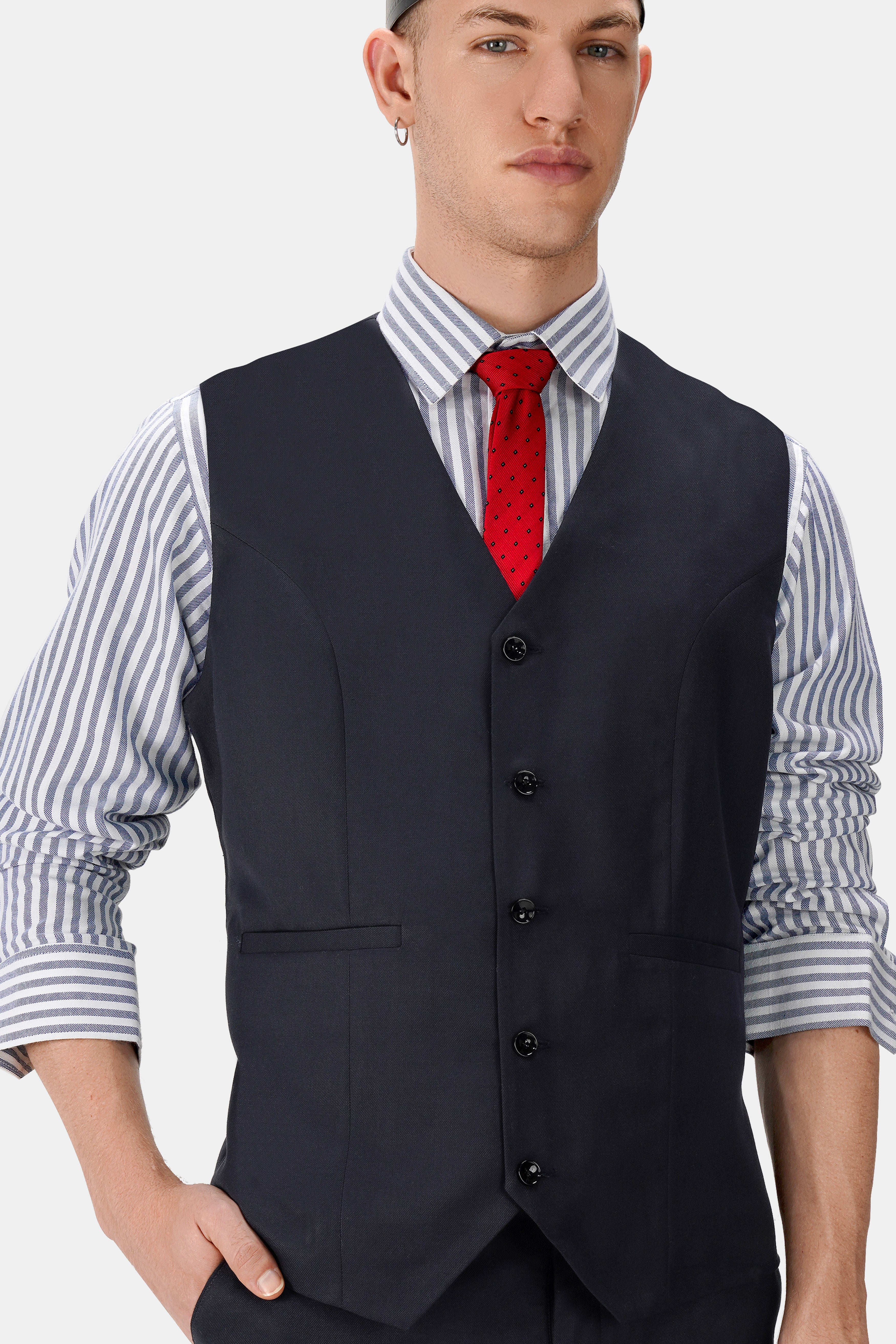 Mirage Blue Wool Rich Waistcoat V2736-36, V2736-38, V2736-40, V2736-42, V2736-44, V2736-46, V2736-48, V2736-50, V2736-52, V2736-54, V2736-56, V2736-58, V2736-60
