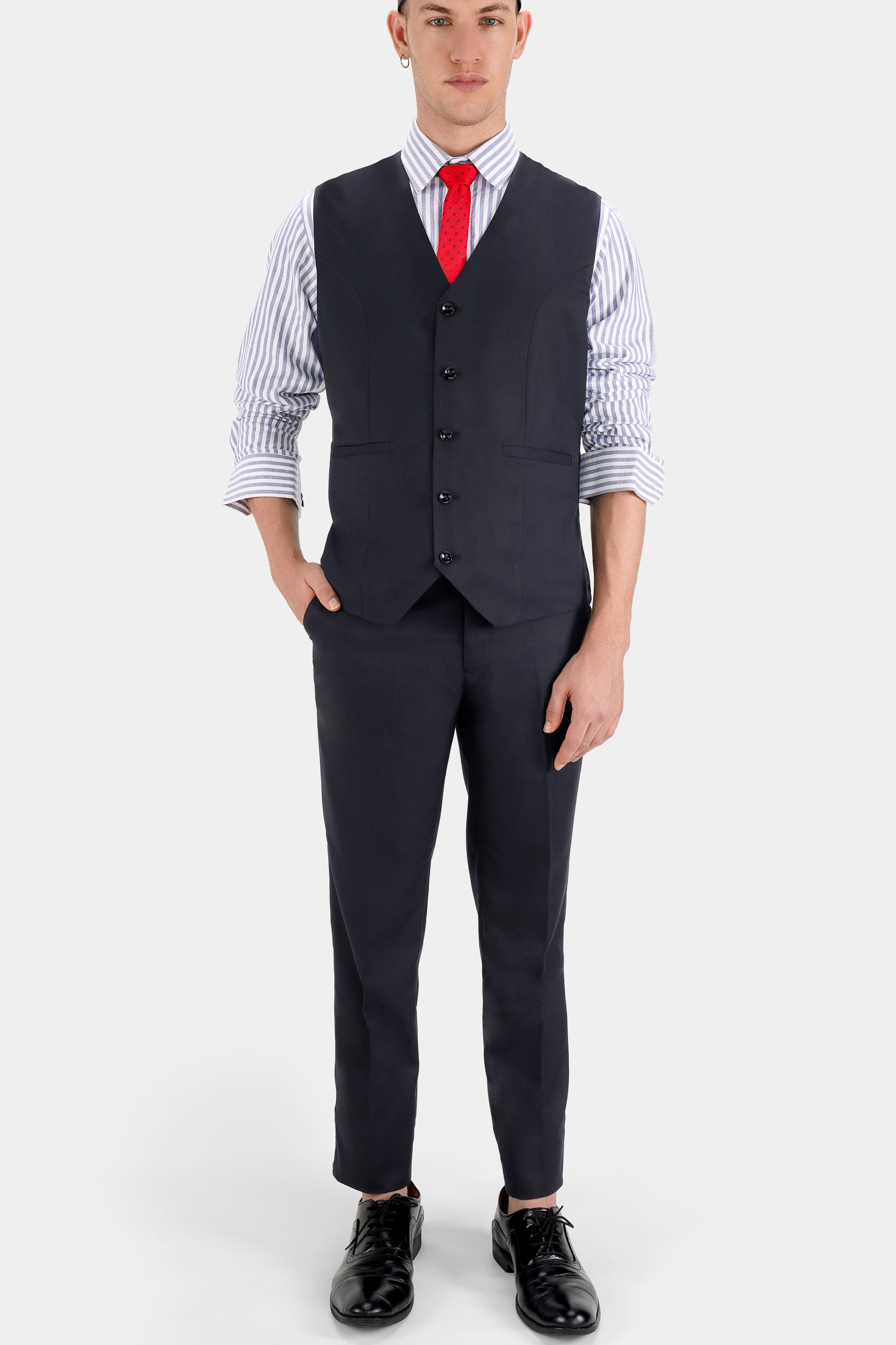 Mirage Blue Wool Rich Waistcoat V2736-36, V2736-38, V2736-40, V2736-42, V2736-44, V2736-46, V2736-48, V2736-50, V2736-52, V2736-54, V2736-56, V2736-58, V2736-60