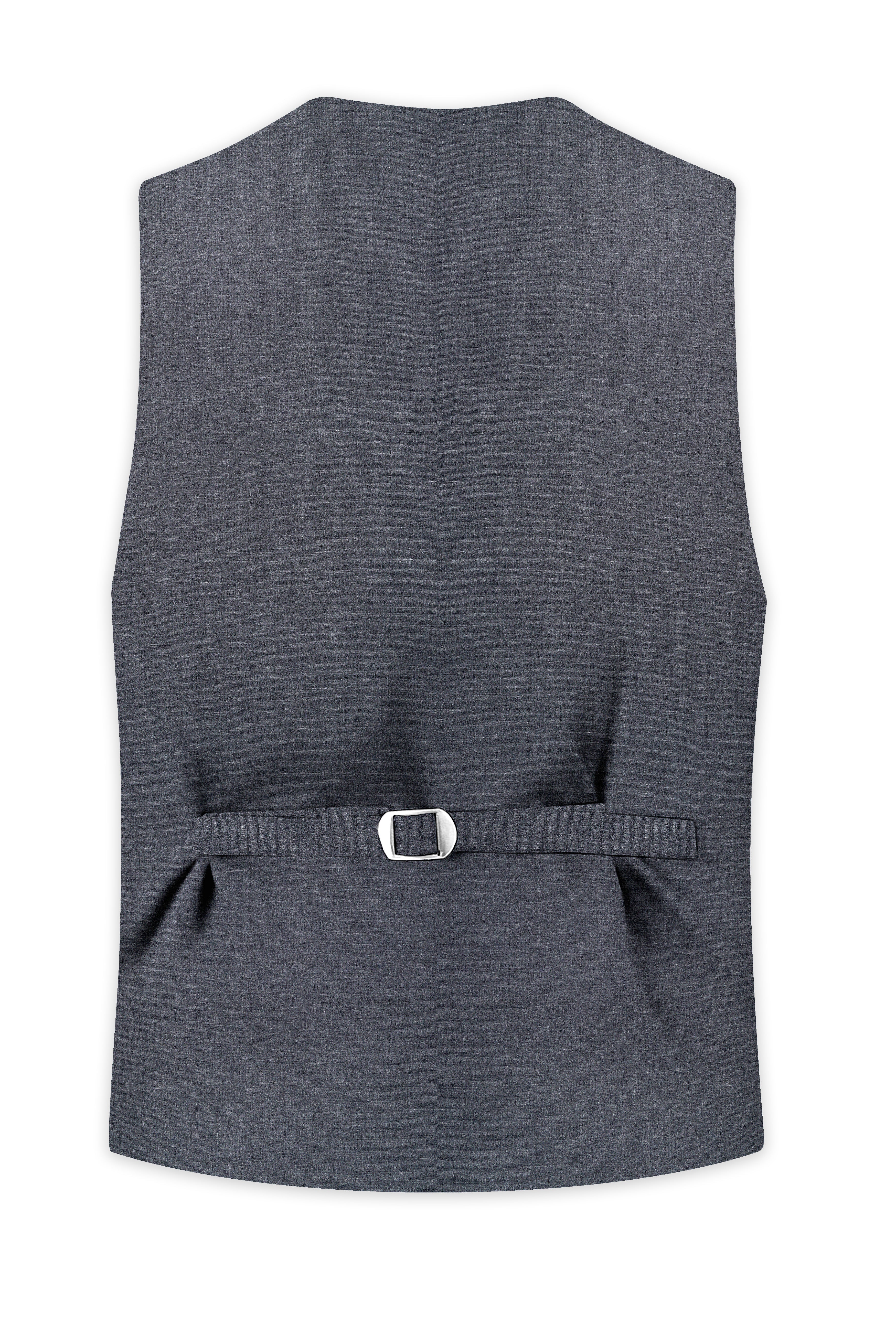 Fuscous Gray Wool Rich Waistcoat