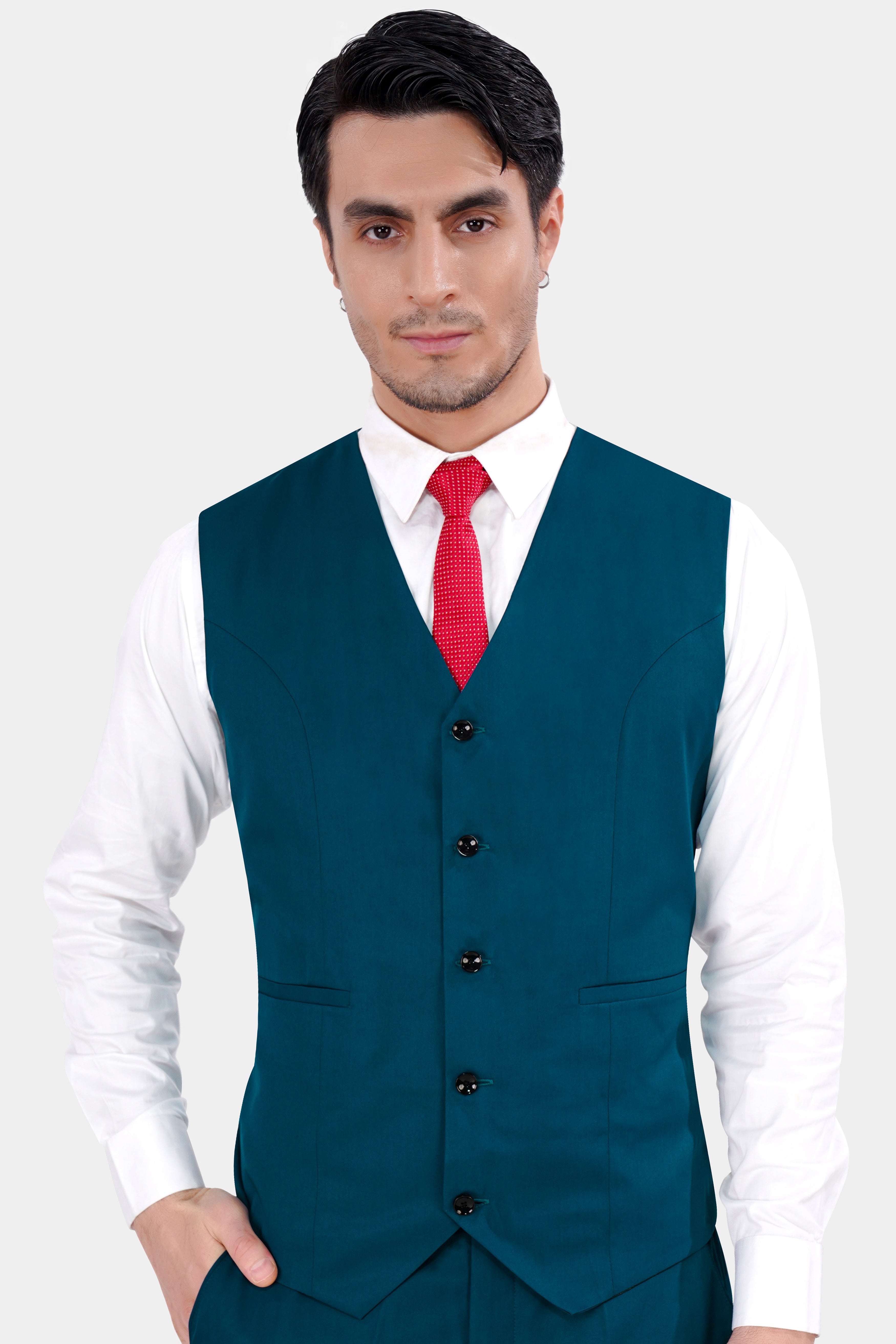 Dell Blue Wool Rich Waistcoat V2841-36, V2841-38, V2841-40, V2841-42, V2841-44, V2841-46, V2841-48, V2841-50, V2841-52, V2841-54, V2841-56, V2841-58, V2841-60