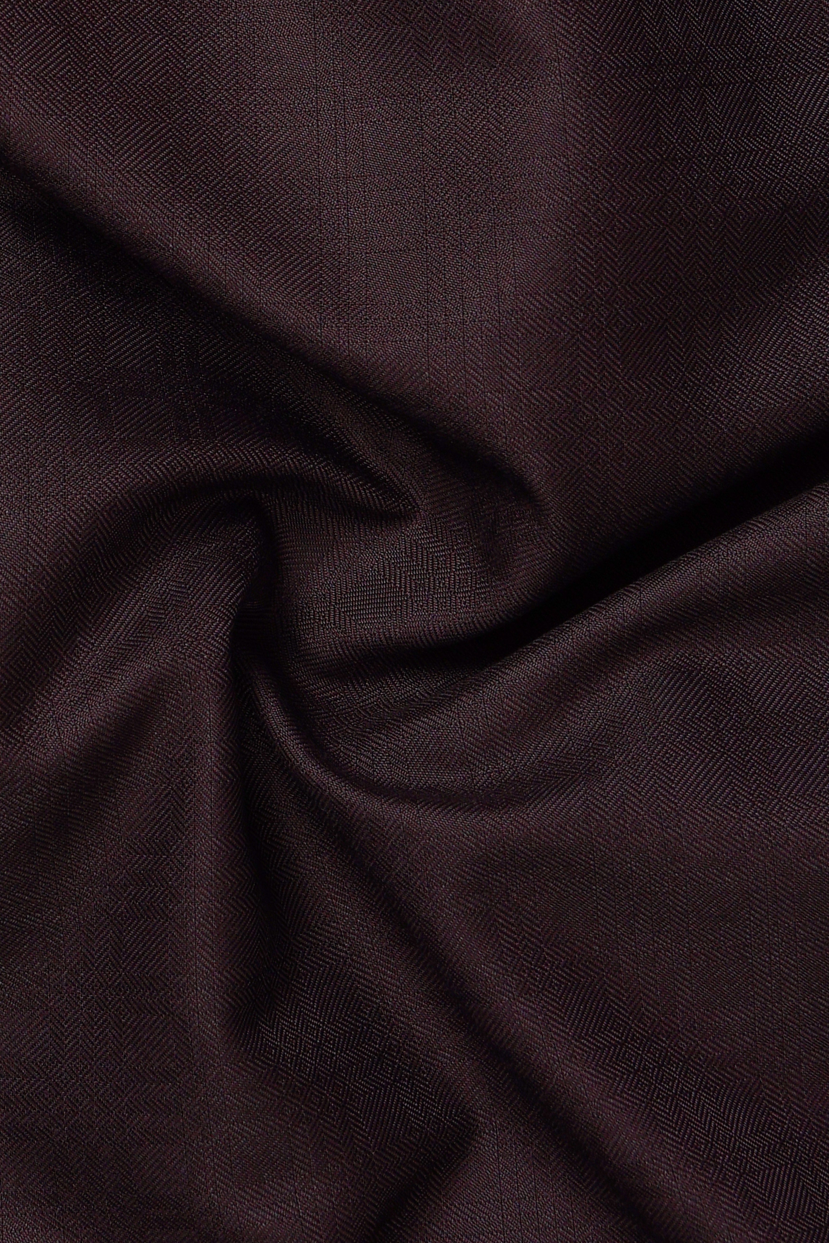 Plum Maroon Wool Rich Waistcoat
