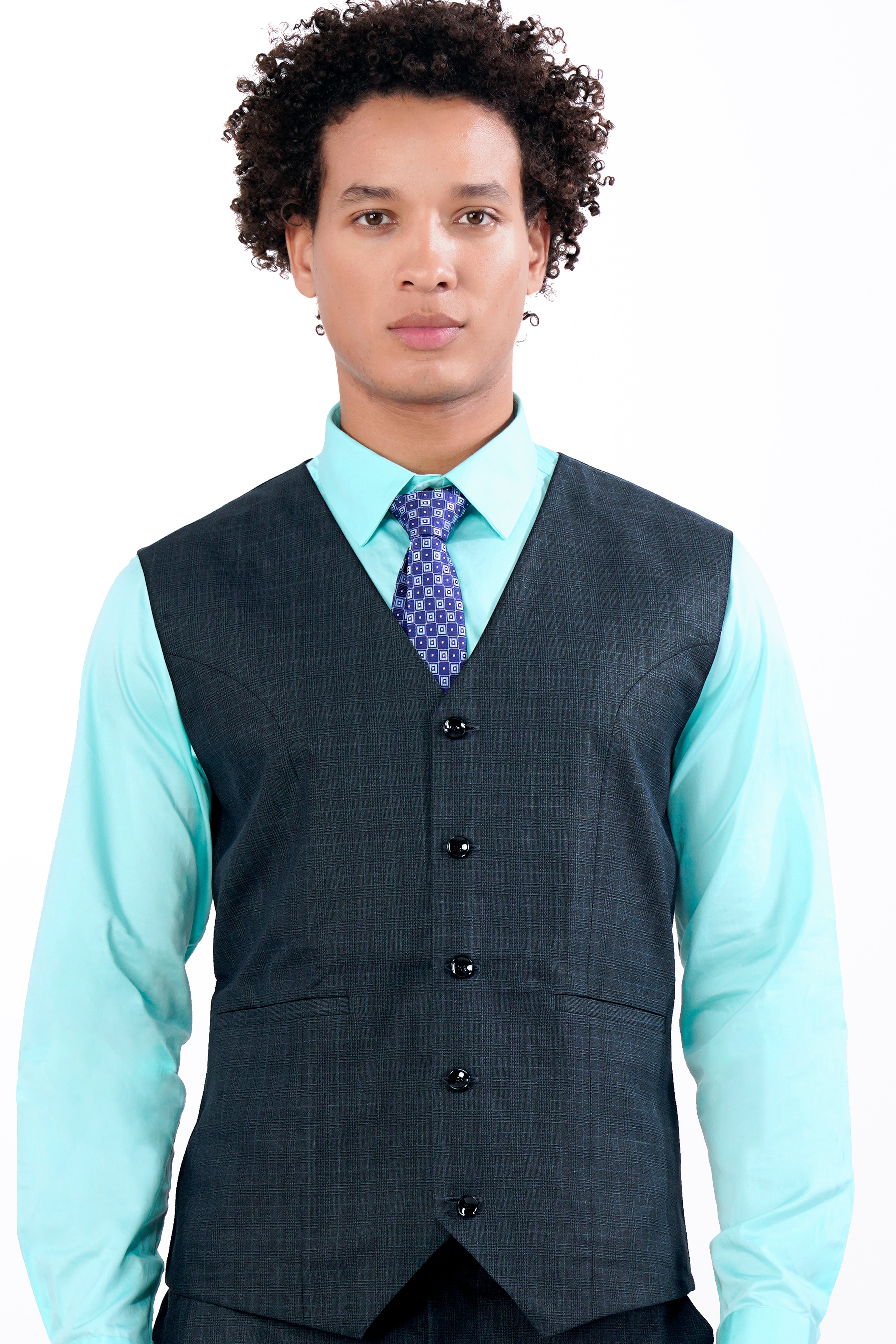 Charade Blue Wool Rich Waistcoat V2911-36, V2911-38, V2911-40, V2911-42, V2911-44, V2911-46, V2911-48, V2911-50, V2911-11, V2911-54, V2911-56, V2911-58, V2911-60