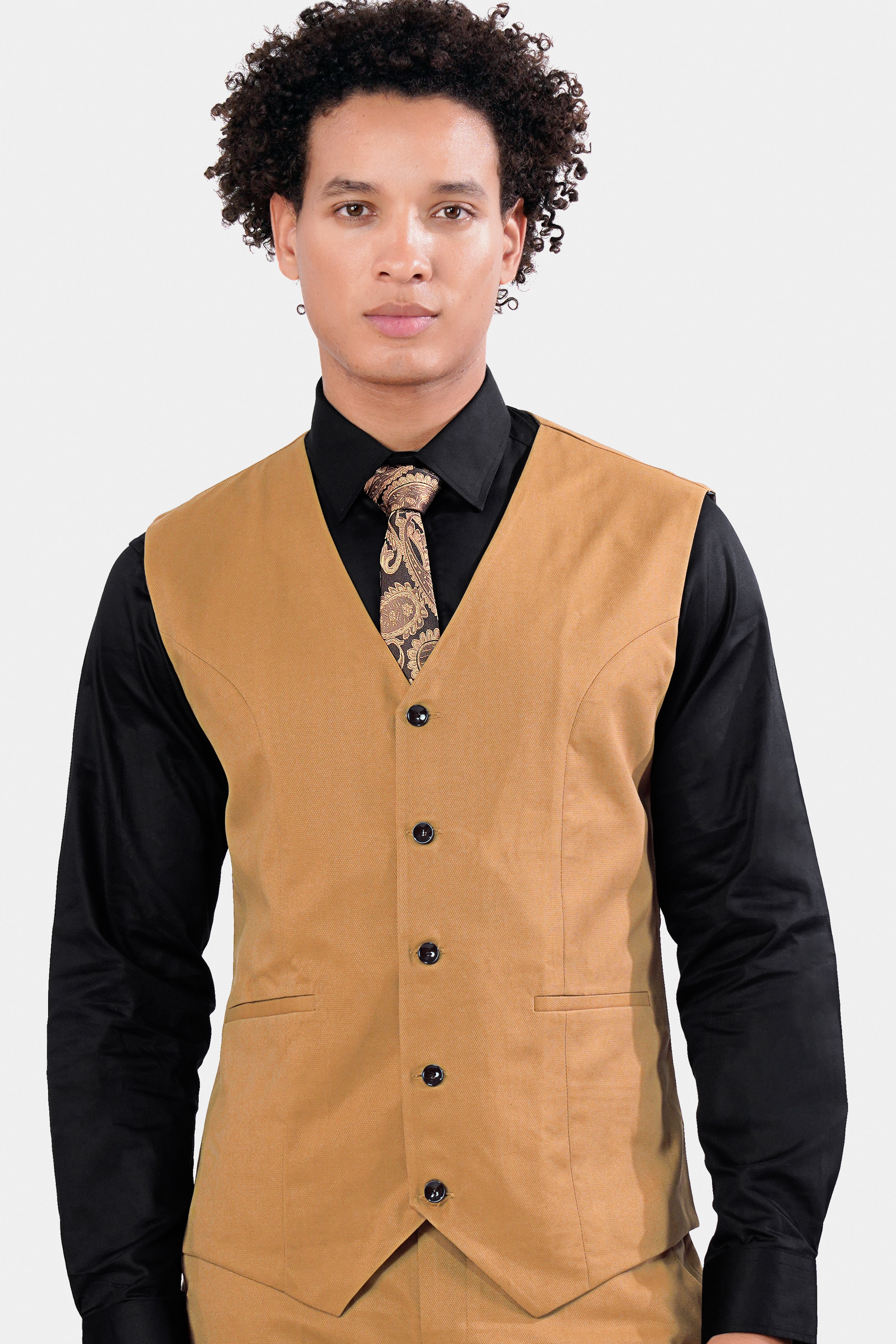 Twine Brown Dobby Textured Waistcoat V2924-36, V2924-38, V2924-40, V2924-42, V2924-44, V2924-46, V2924-48, V2924-50, V2924-24, V2924-54, V2924-56, V2924-58, V2924-60
