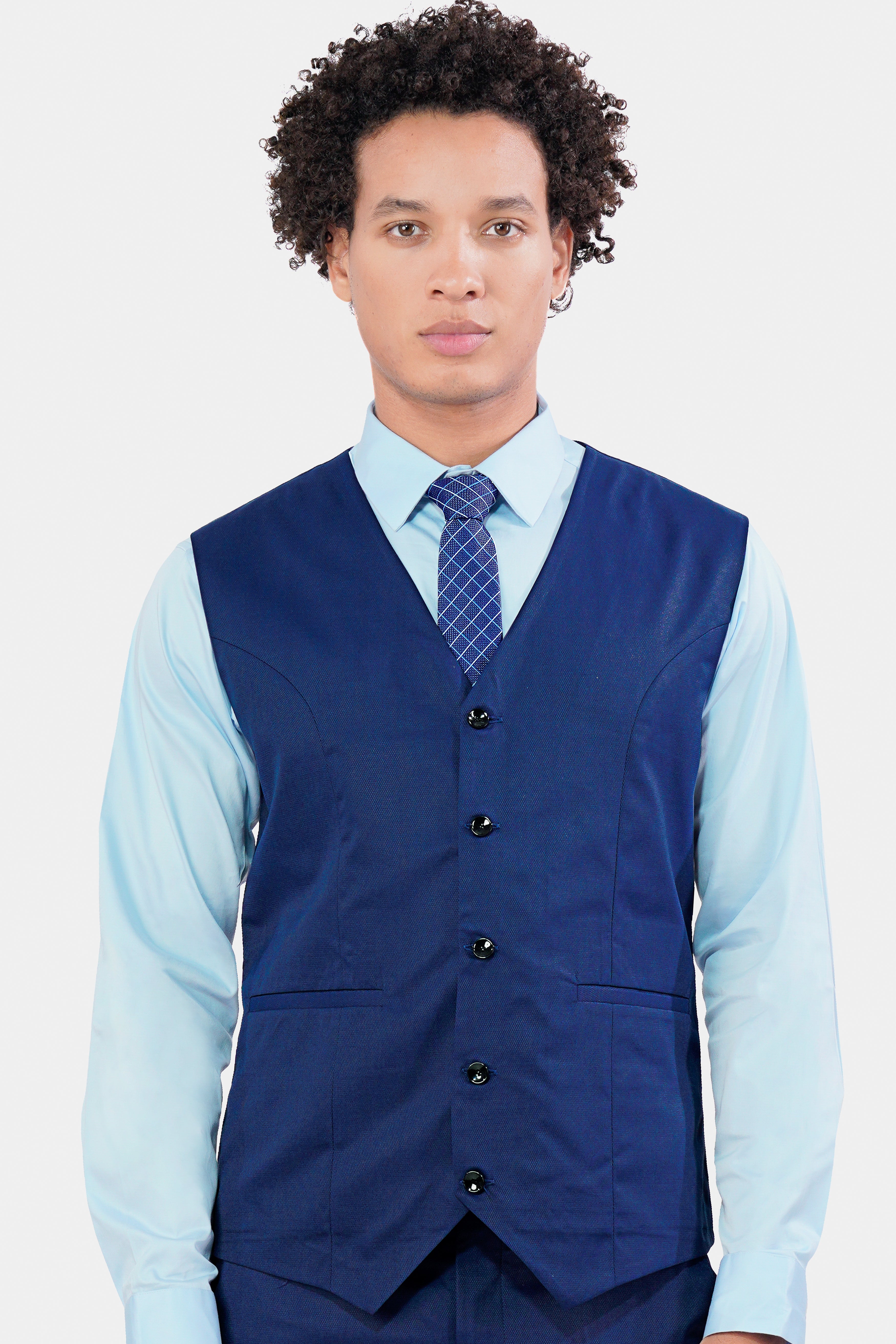 Catalina Blue Wool Rich Waistcoat V2943-36, V2943-38, V2943-40, V2943-42, V2943-44, V2943-46, V2943-48, V2943-50, V2943-43, V2943-54, V2943-56, V2943-58, V2943-60