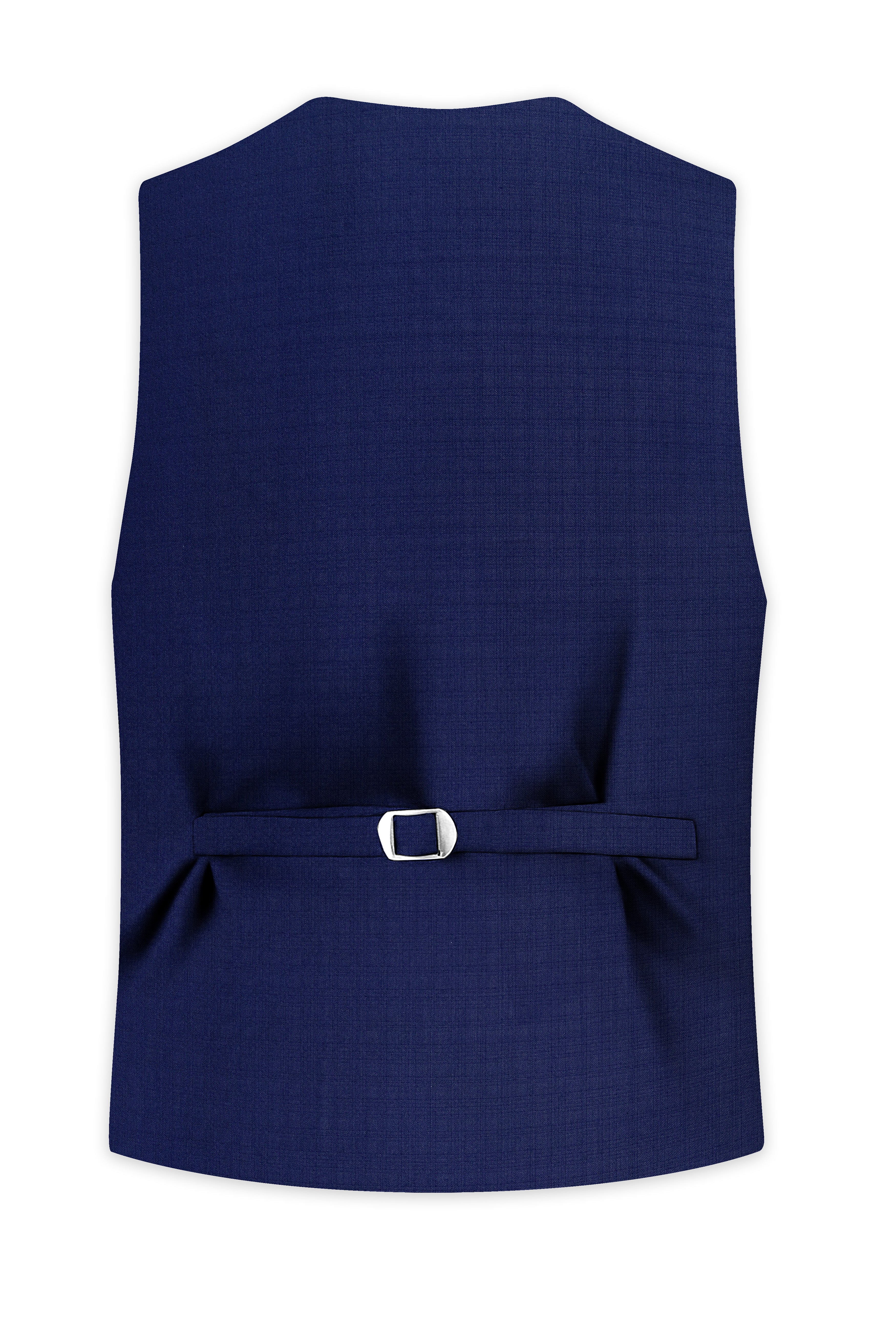 Cloud Burst Blue Wool Rich Waistcoat