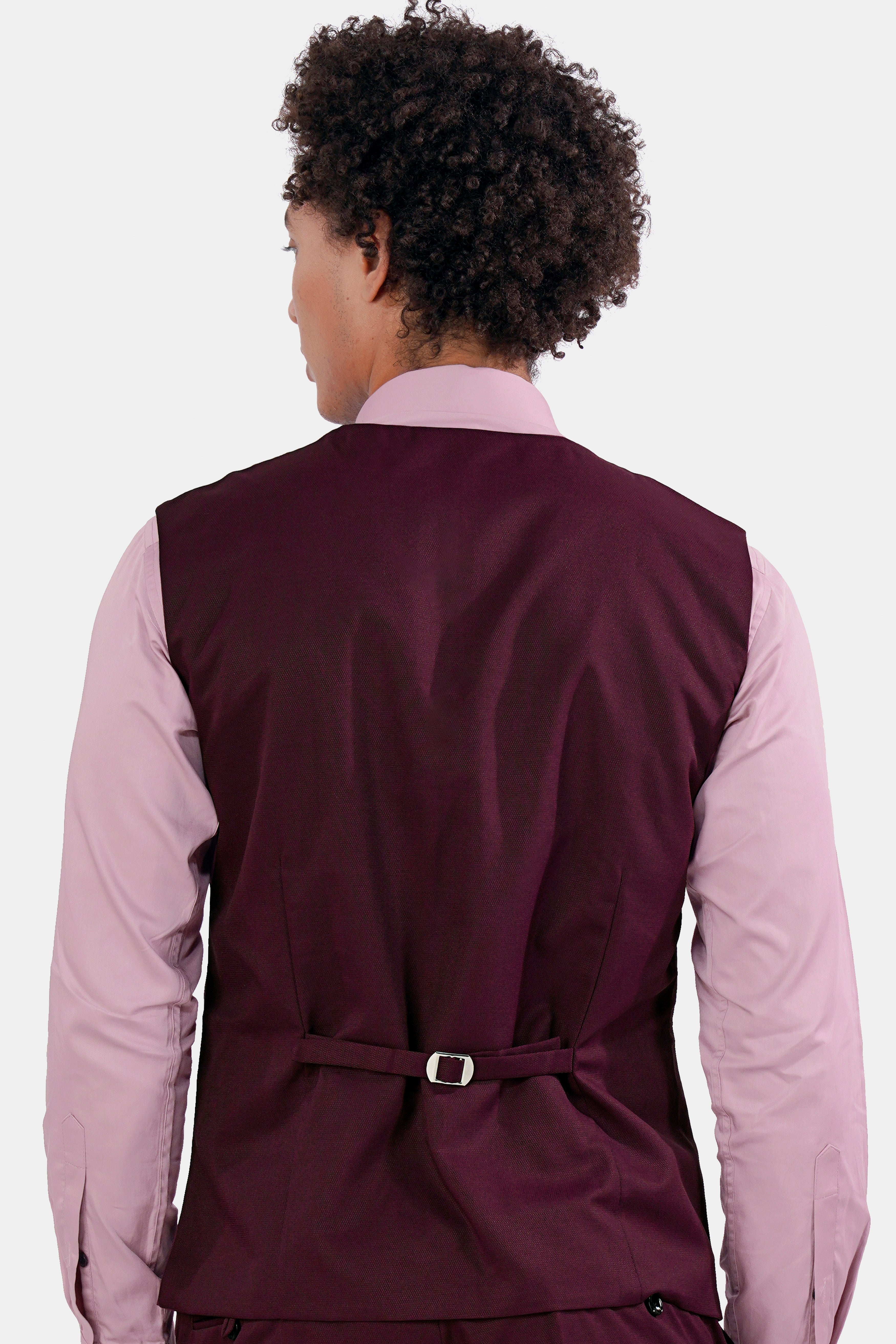 Magenta Maroon Wool Rich Waistcoat V2949-36, V2949-38, V2949-40, V2949-42, V2949-44, V2949-46, V2949-48, V2949-50, V2949-49, V2949-54, V2949-56, V2949-58, V2949-60