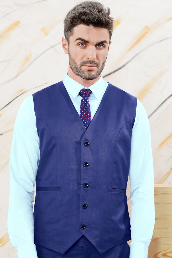 Admiral Blue Wool Rich Waistcoat V3057-36, V3057-38, V3057-40, V3057-42, V3057-44, V3057-46, V3057-48, V3057-50, V3057-57, V3057-54, V3057-56, V3057-58, V3057-60