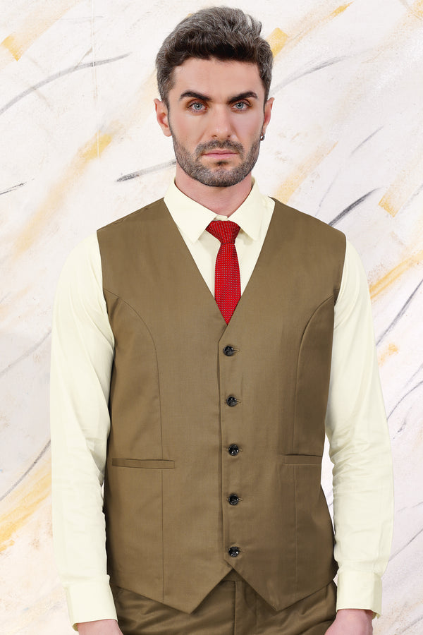 Tortilla Brown Wool Rich Waistcoat V3068-36, V3068-38, V3068-40, V3068-42, V3068-44, V3068-46, V3068-48, V3068-50, V3068-68, V3068-54, V3068-56, V3068-58, V3068-60