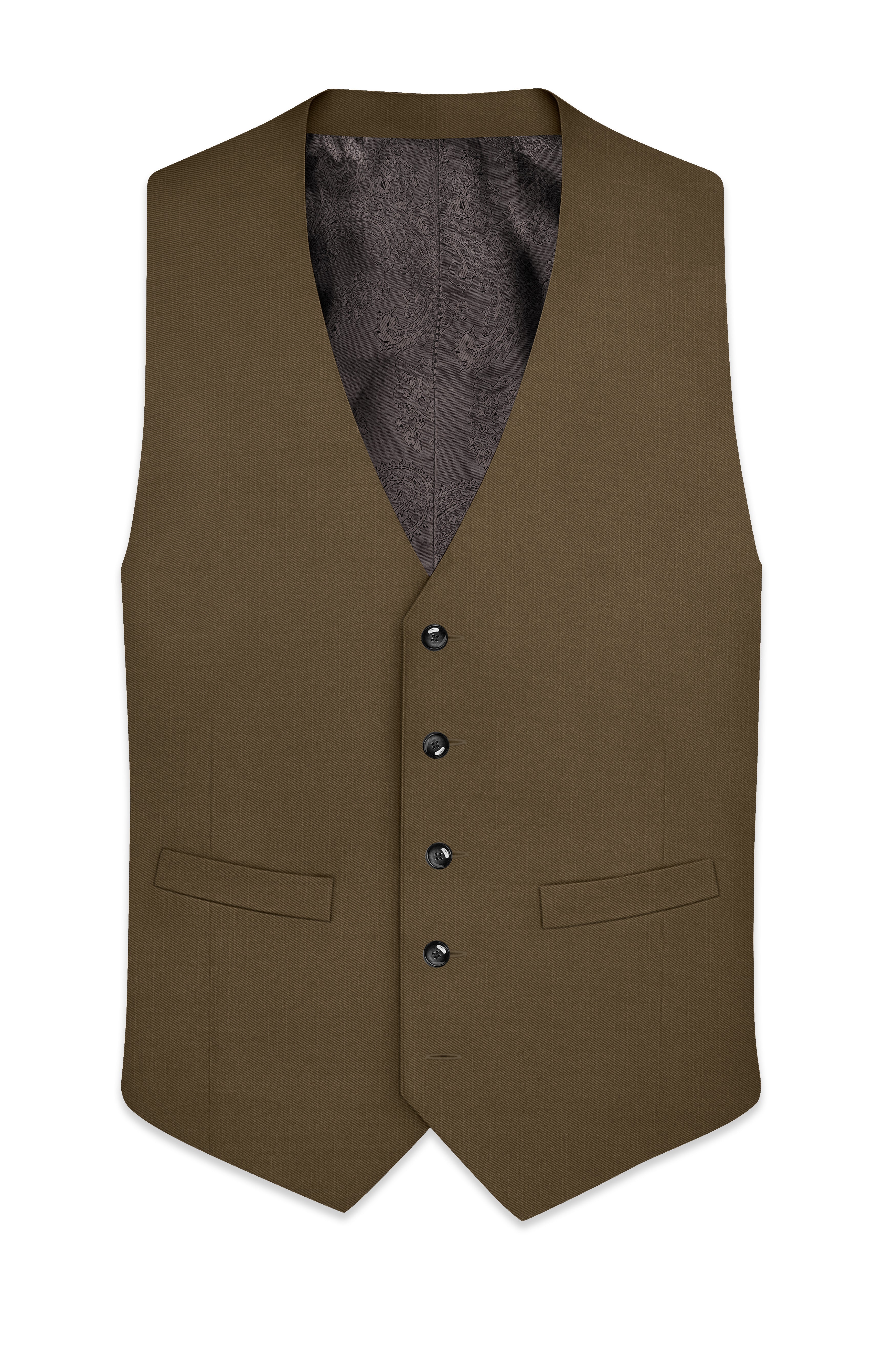 Tortilla Brown Wool Rich Waistcoat