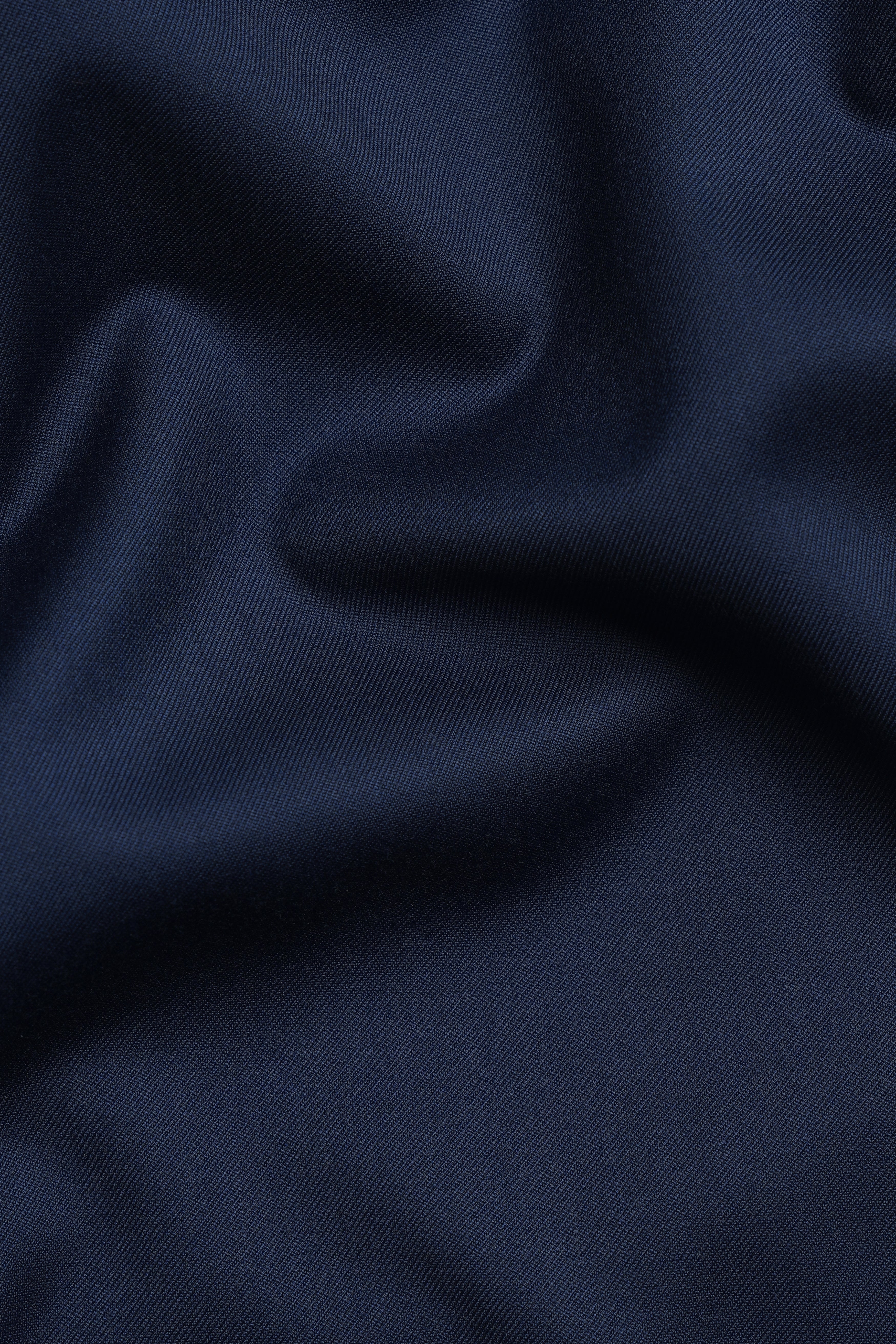 Cloud Burst Blue Wool Rich Waistcoat