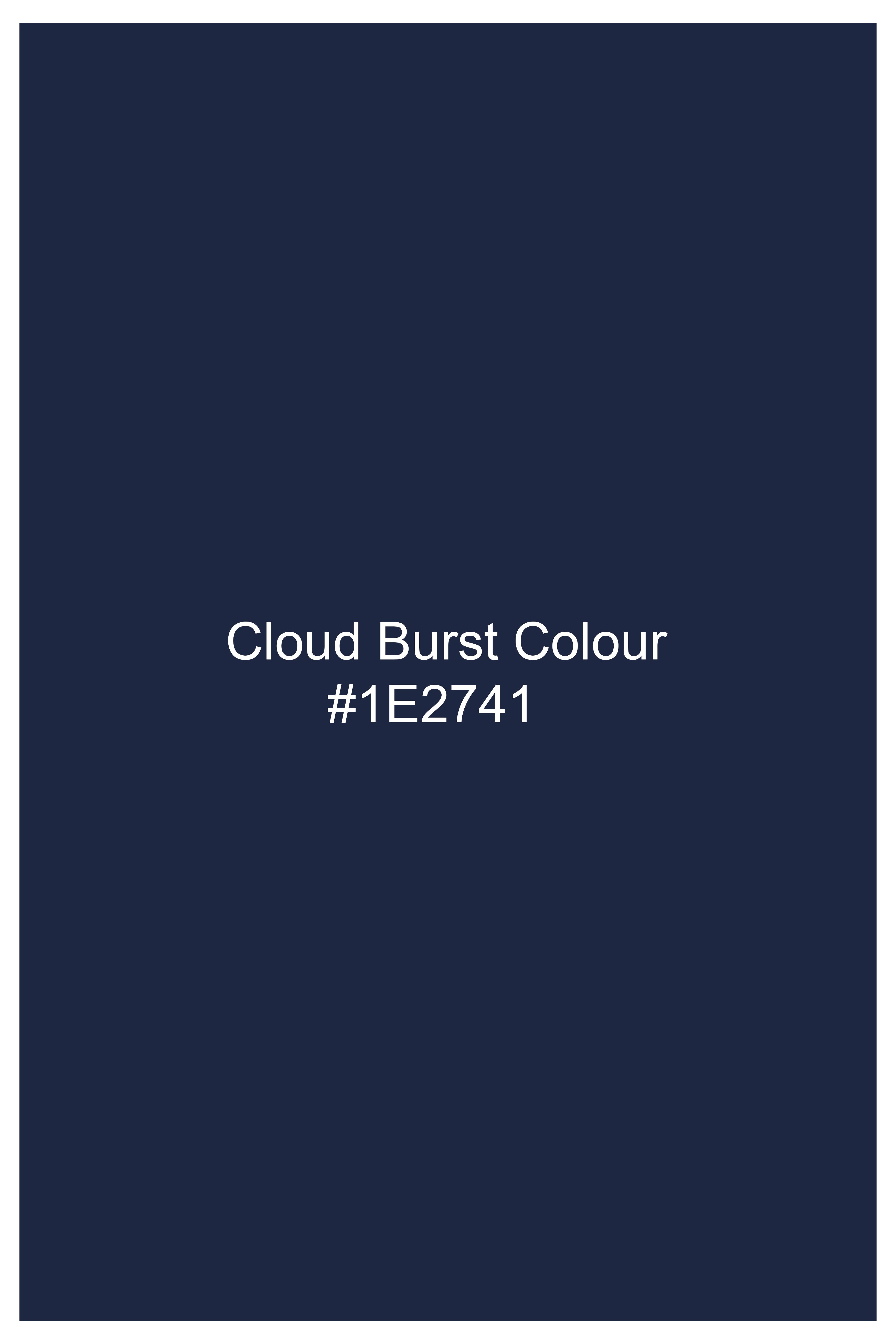 Cloud Burst Blue Wool Rich Waistcoat