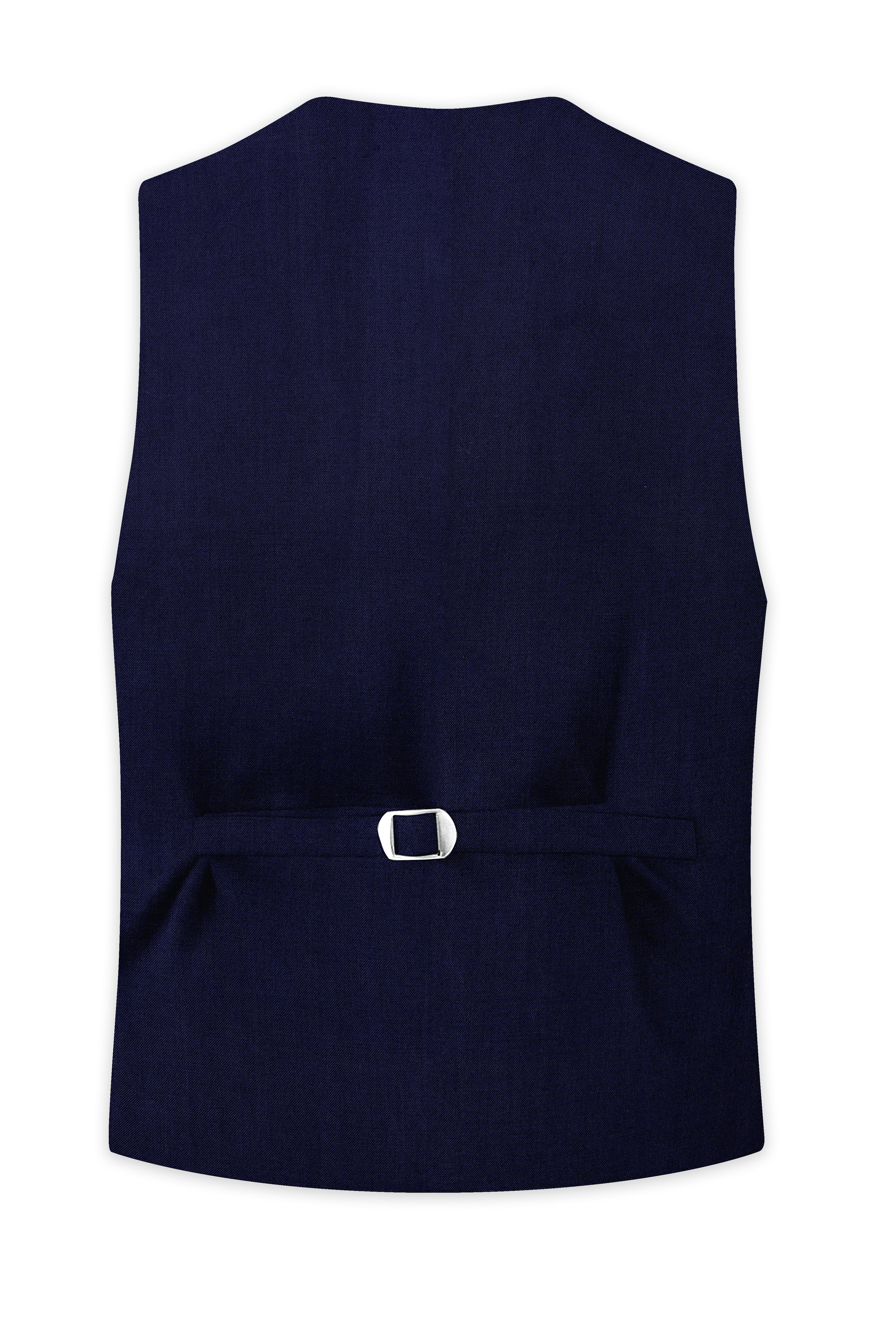 Cinder Blue Wool Rich Waistcoat