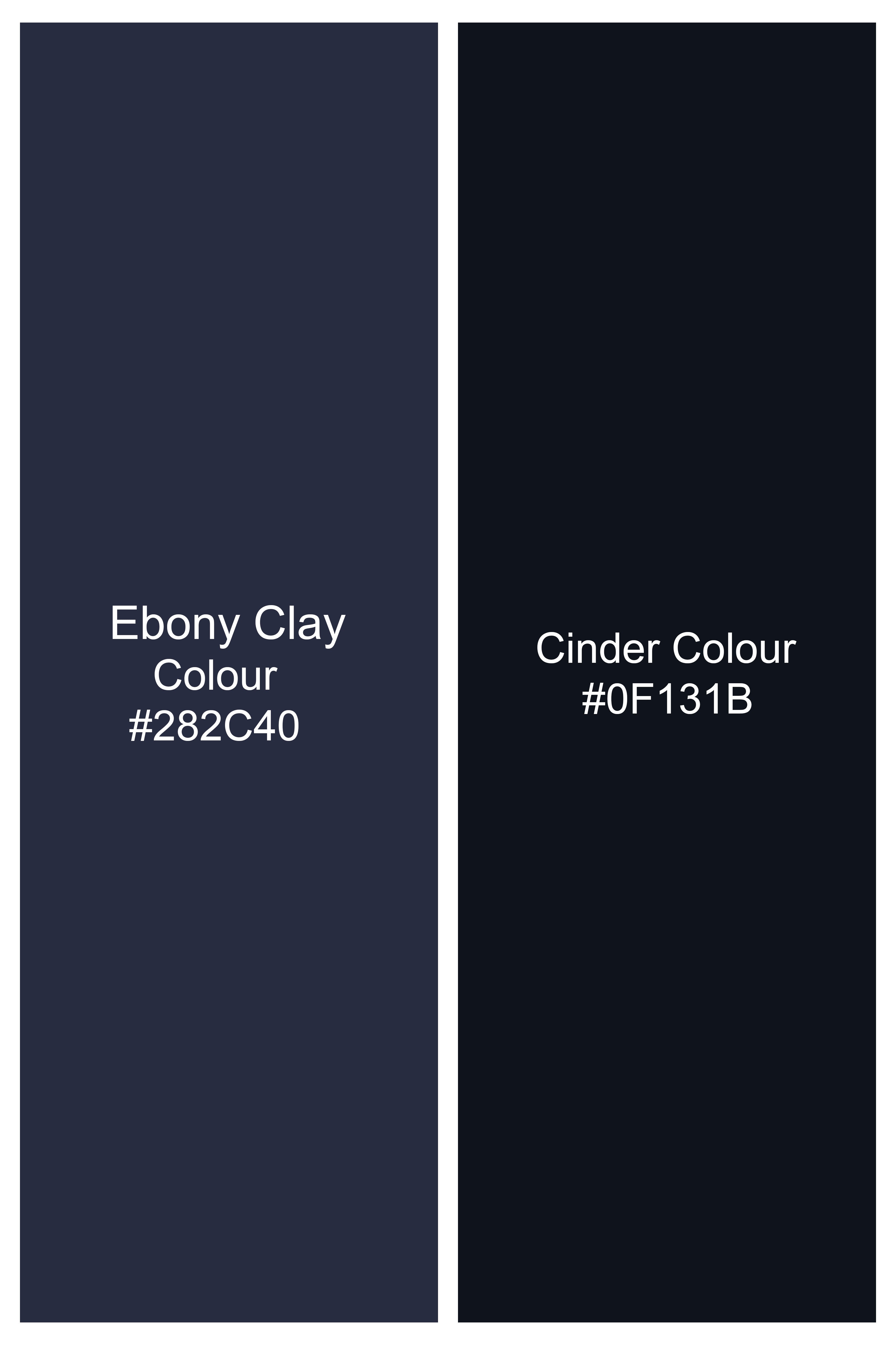 Ebony Clay Blue Windowpane Tweed Waistcoat