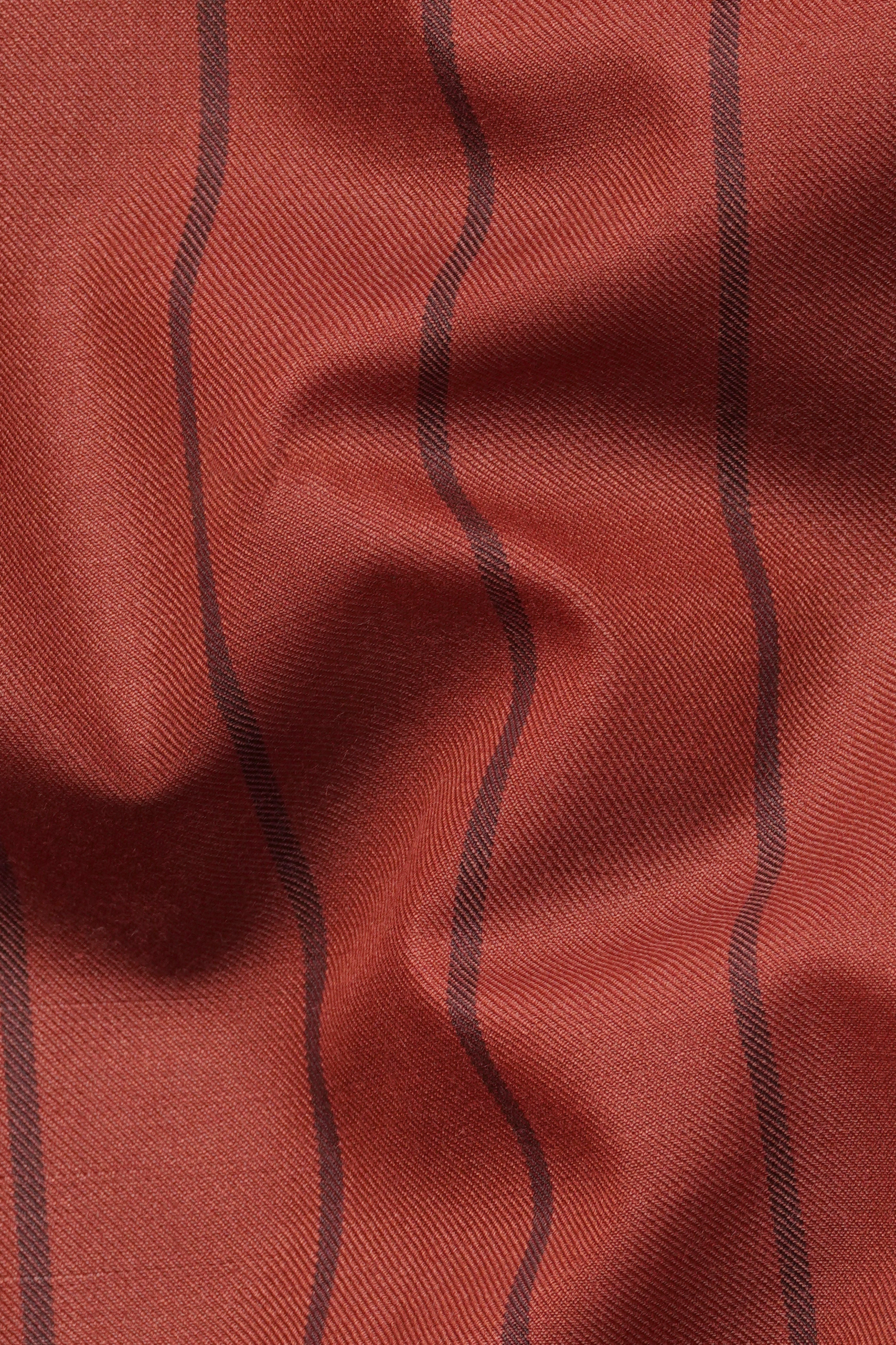 Mojo Red Striped Wool Rich Waistcoat