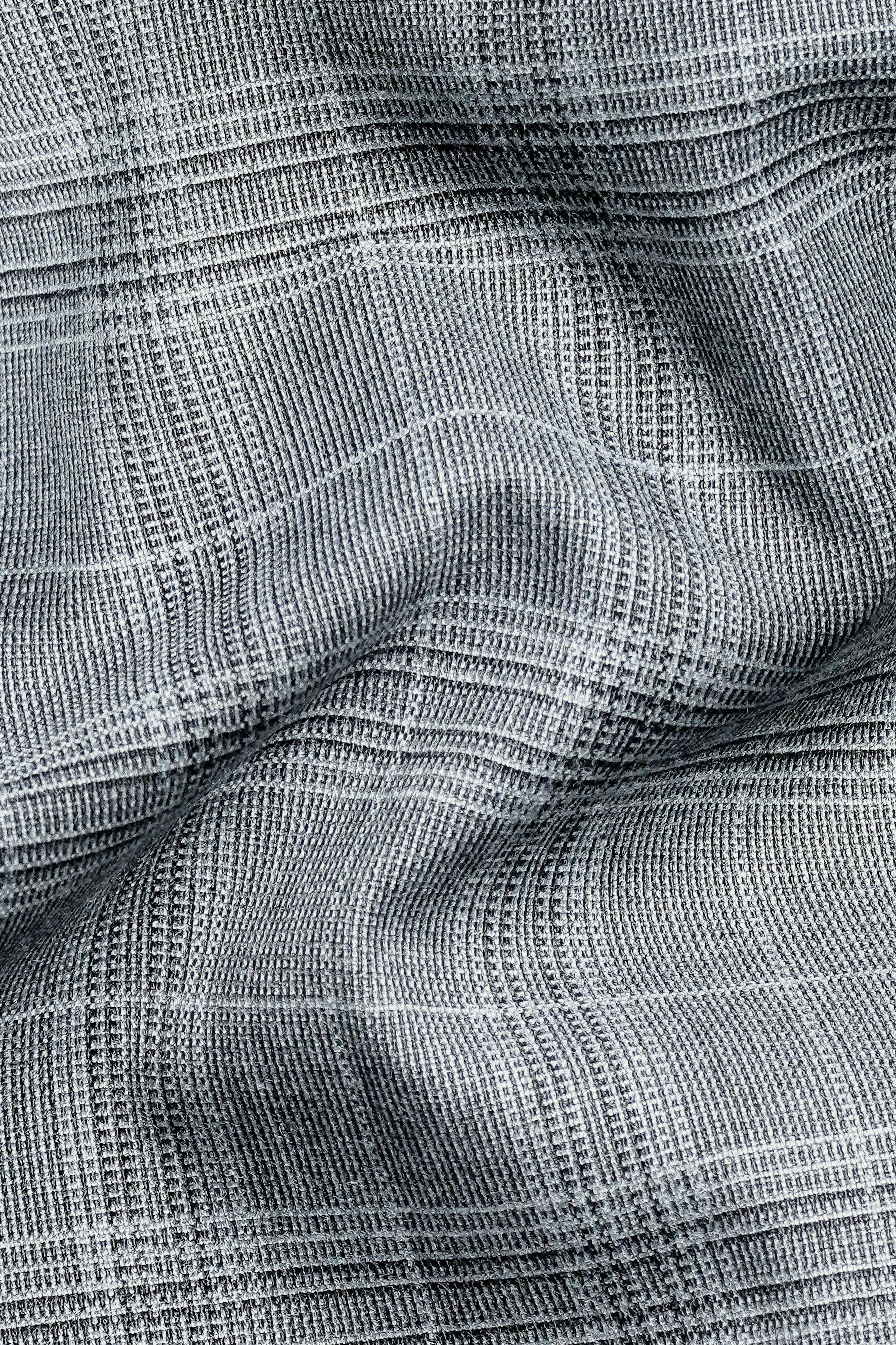 Dawn Gray Plaid Wool Rich Waistcoat