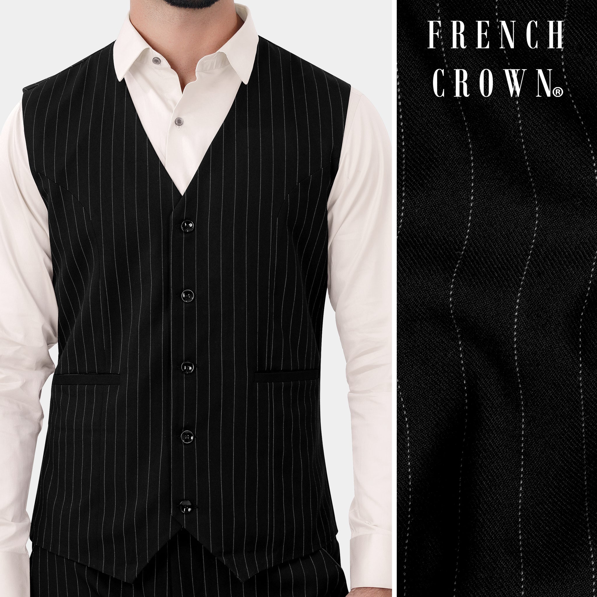 Waistcoat in Black / White