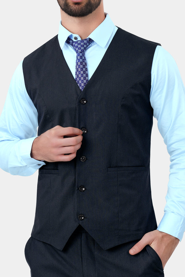 Charade Gray Wool Rich Waistcoat