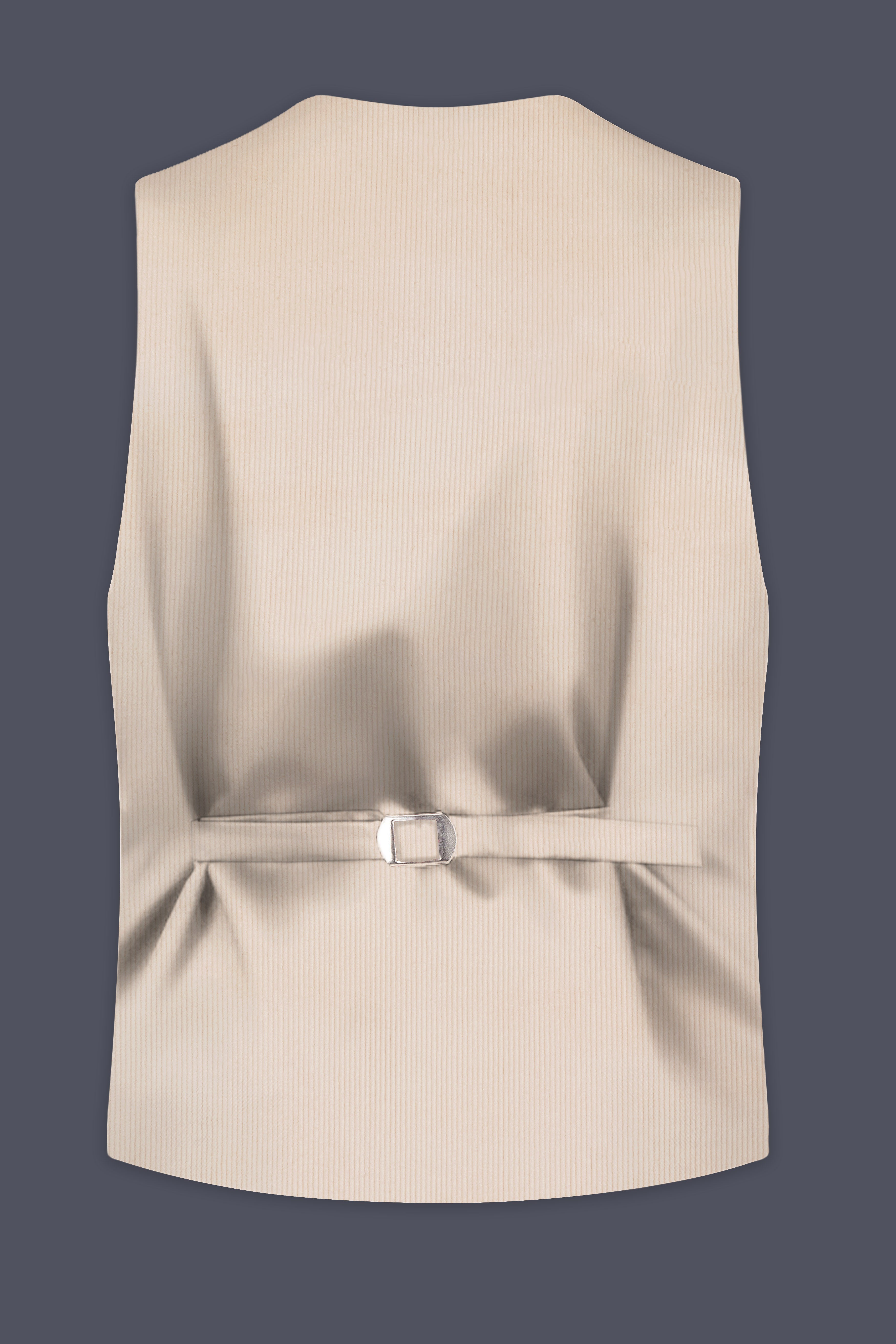Moonbeam-Moon Mist Cream Textured Corduroy Premium Cotton Waistcoat