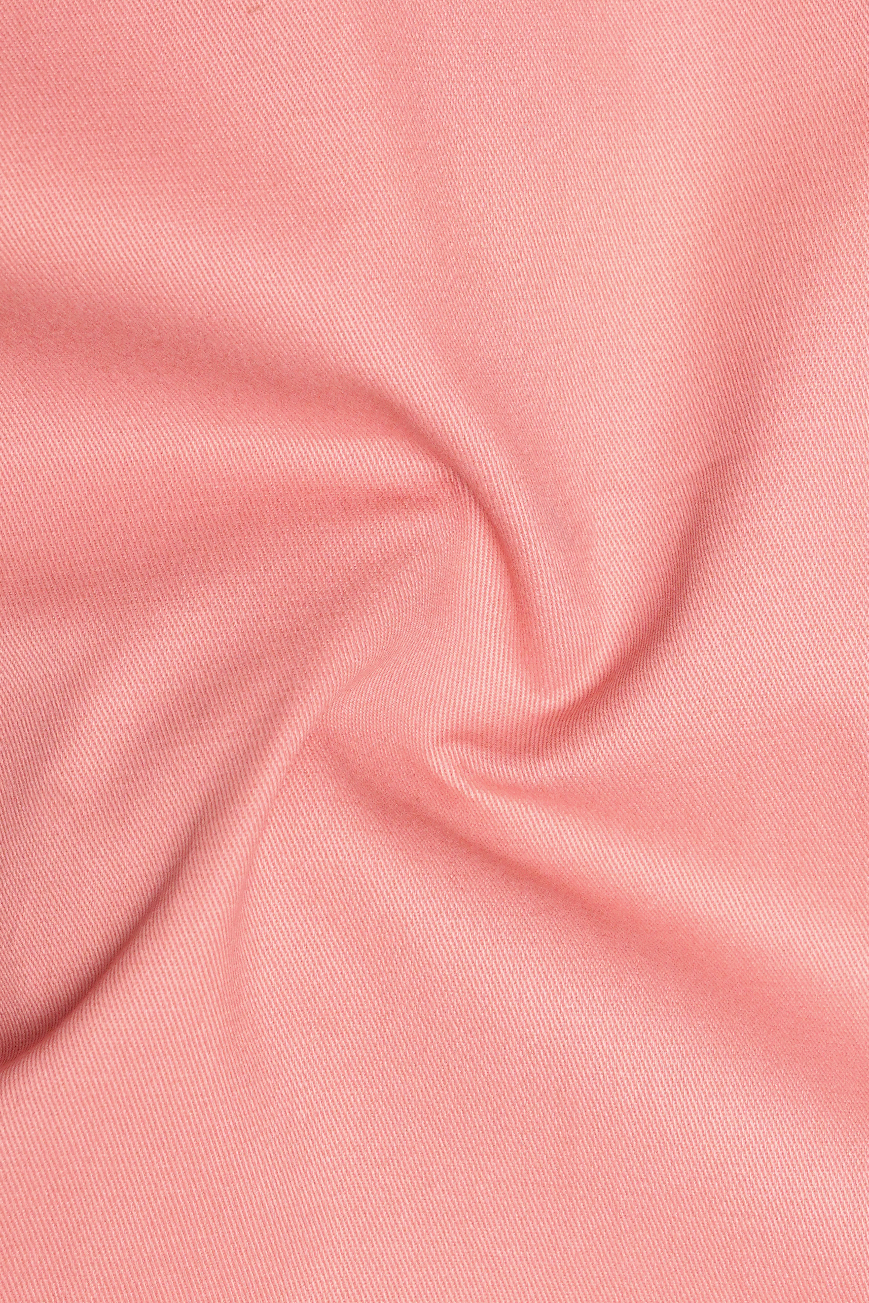 Flamingo Pink Solid Cotton Waistcoat