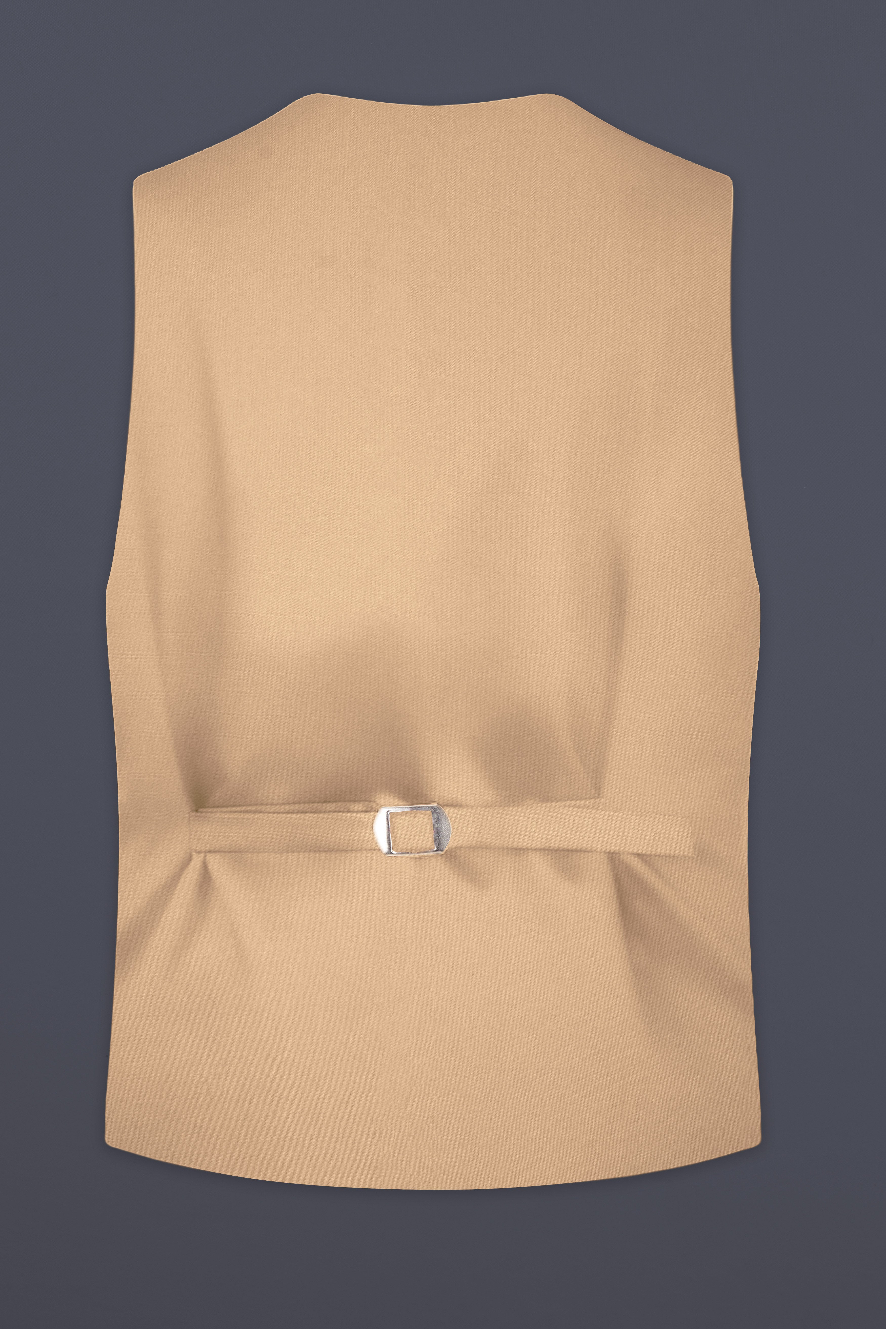 Cameo Cream Solid Cotton Waistcoat