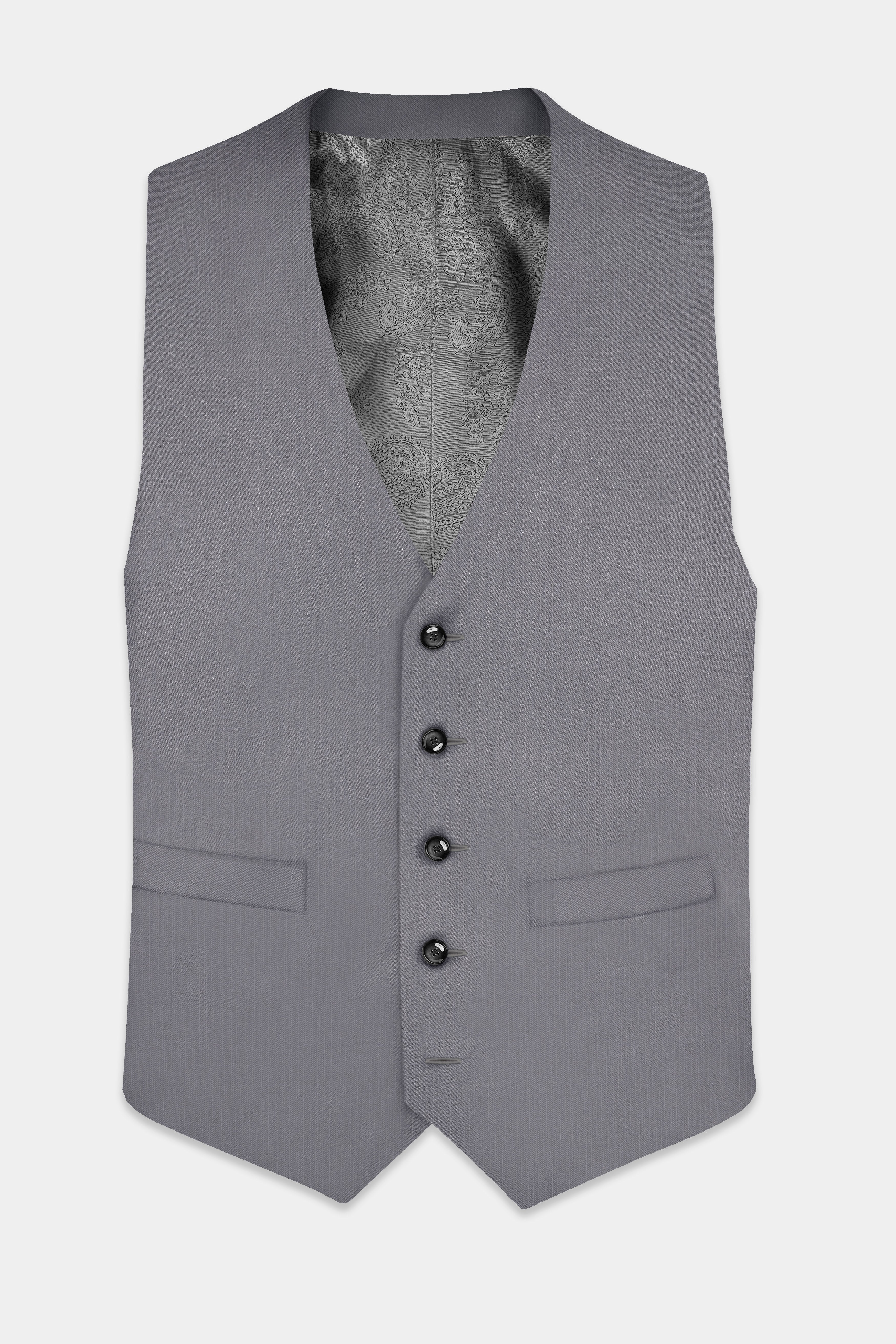 Dorian-Friar Gray Solid Wool Rich Slight Stretch Waistcoat