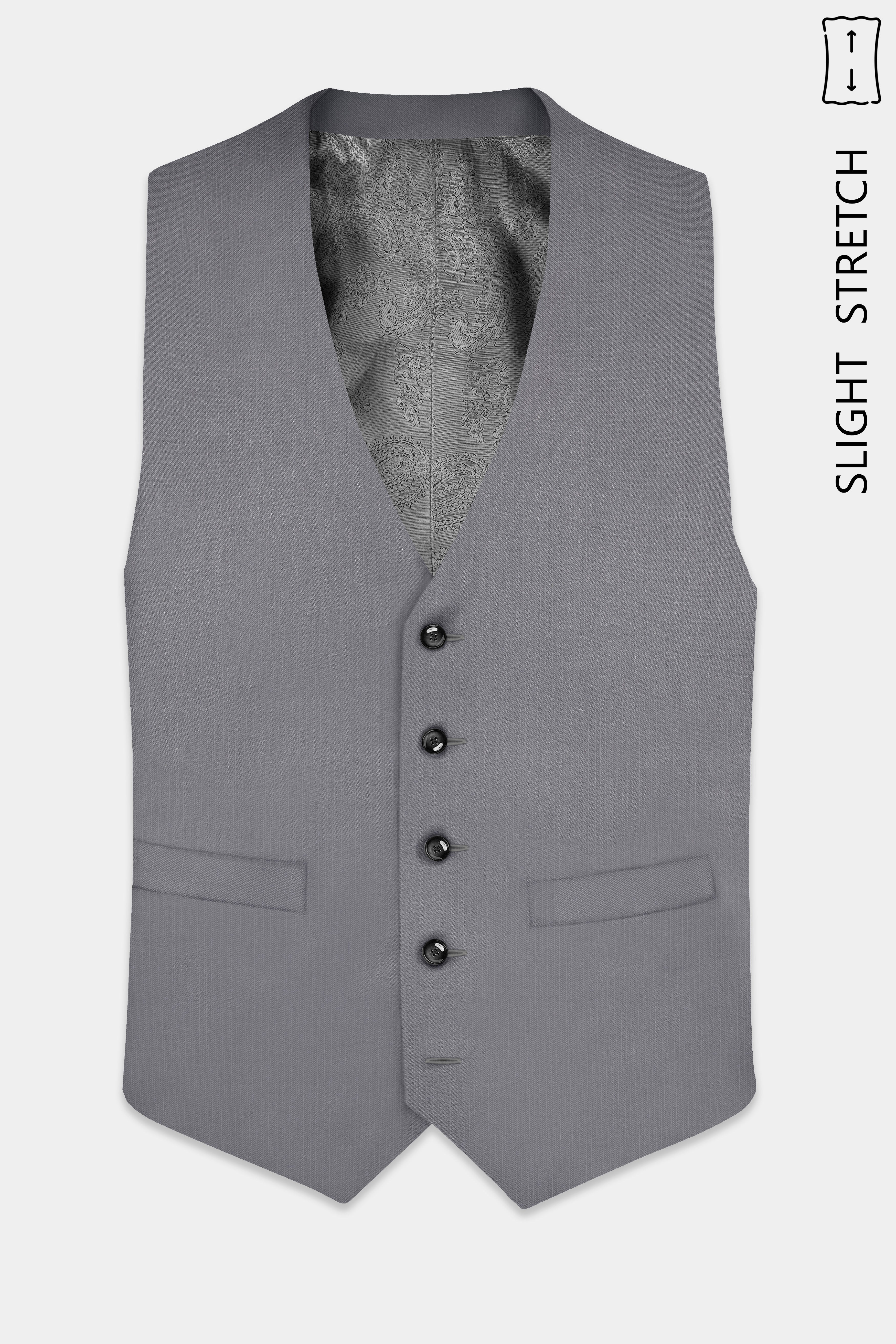 Dorian-Friar Gray Solid Wool Rich Slight Stretch Waistcoat