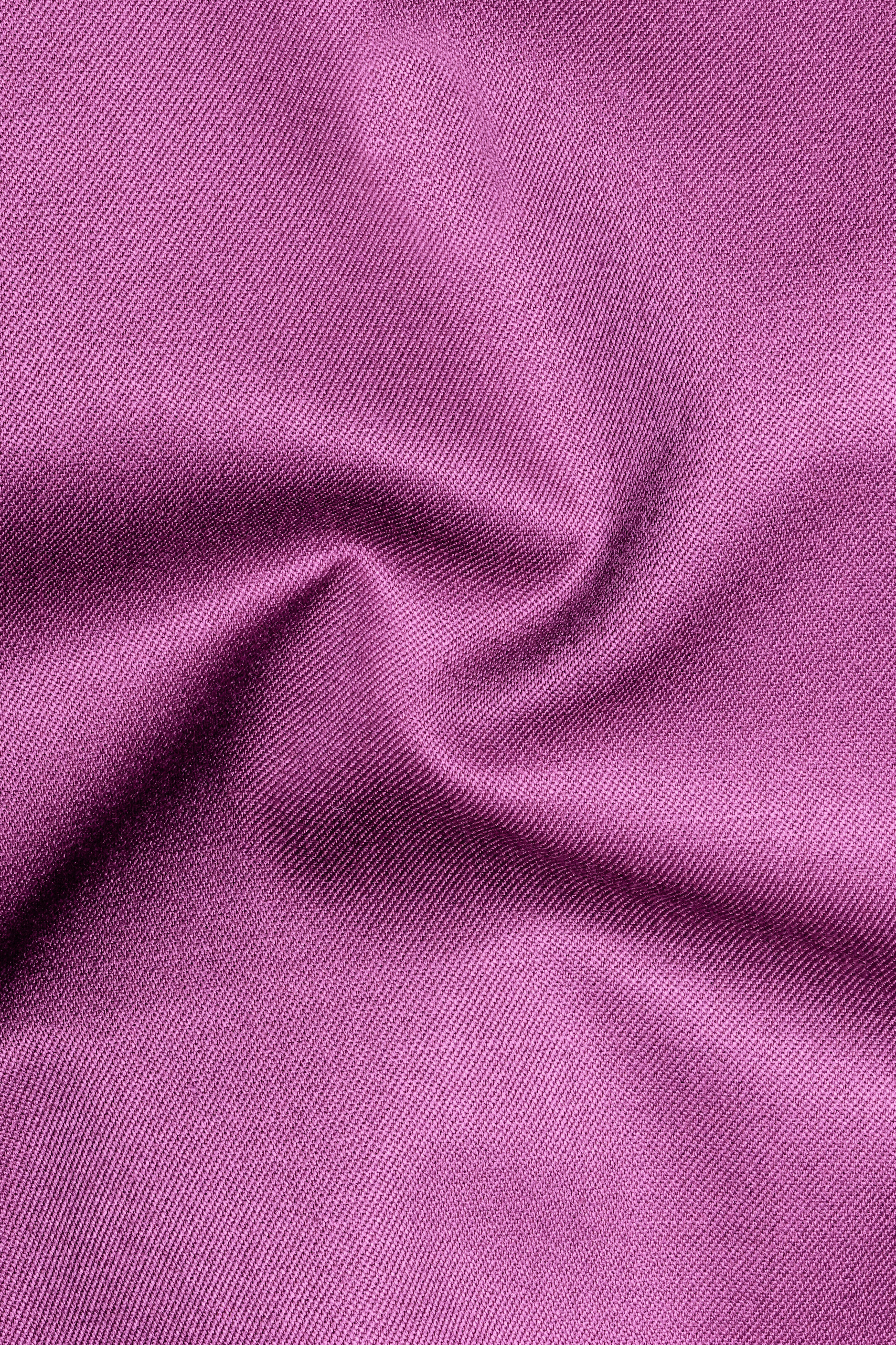 Rosvoy-Trendy Pink Wool Rich Slight Stretch Waistcoat