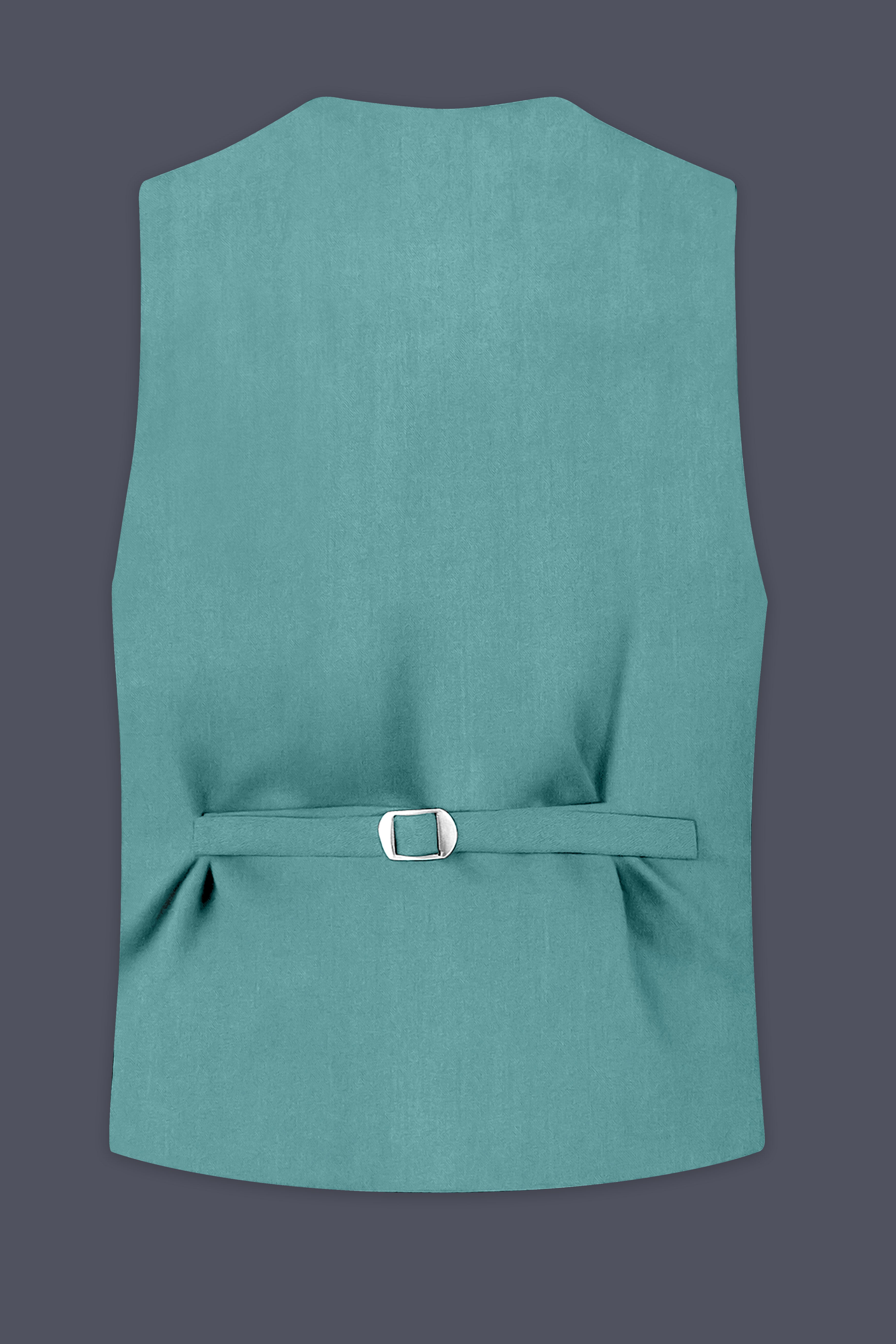 Travirid-Gothic Green Wool Rich Slight Stretch Waistcoat