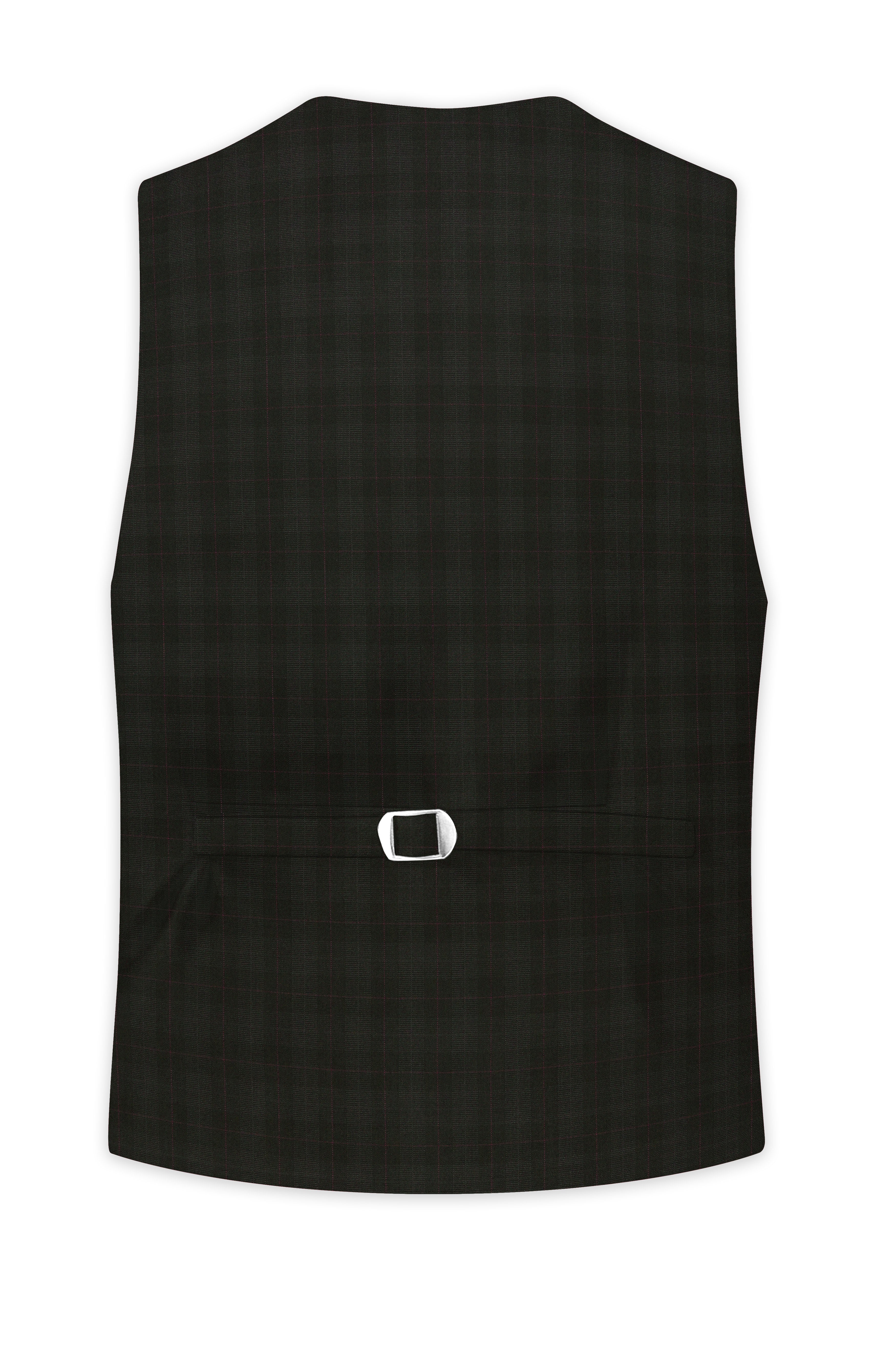 Viricheck-Birch Green Windowpane Wool Rich Waistcoats