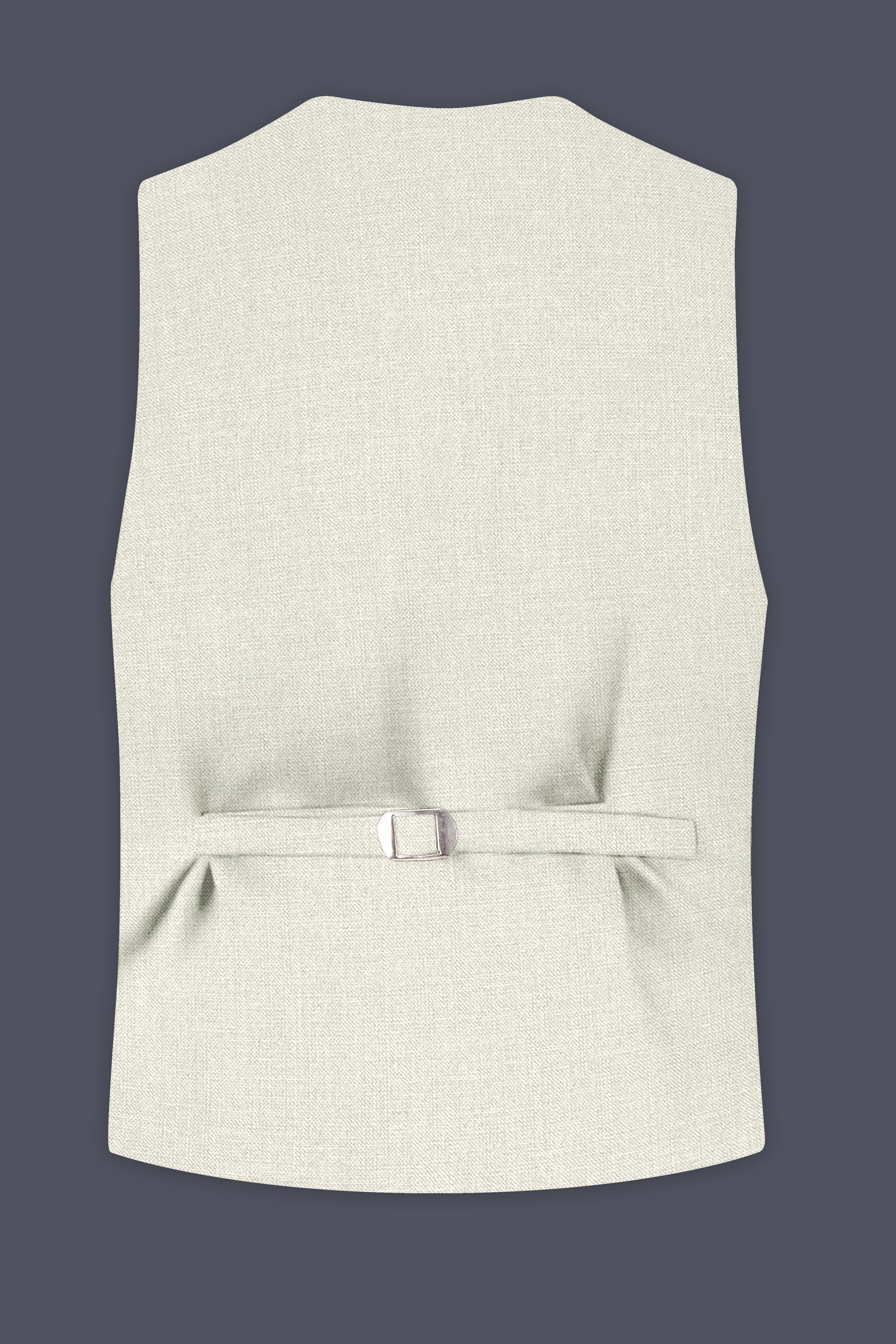 Viridale-Periglacial Green Luxurious Linen Stretchable Waistcoats