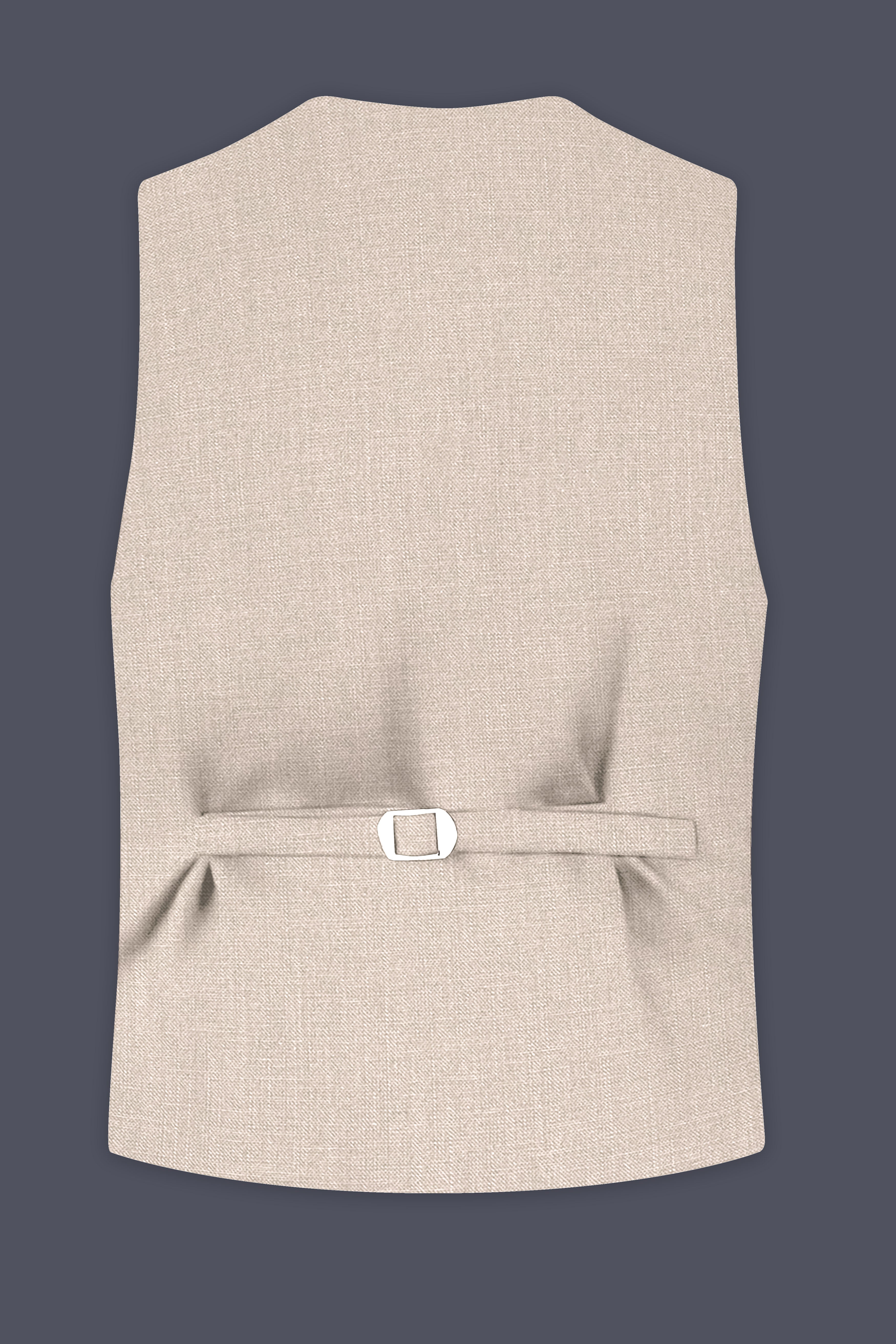 Brunoro-Wafer Brown Luxurious Linen Stretchable Waistcoats