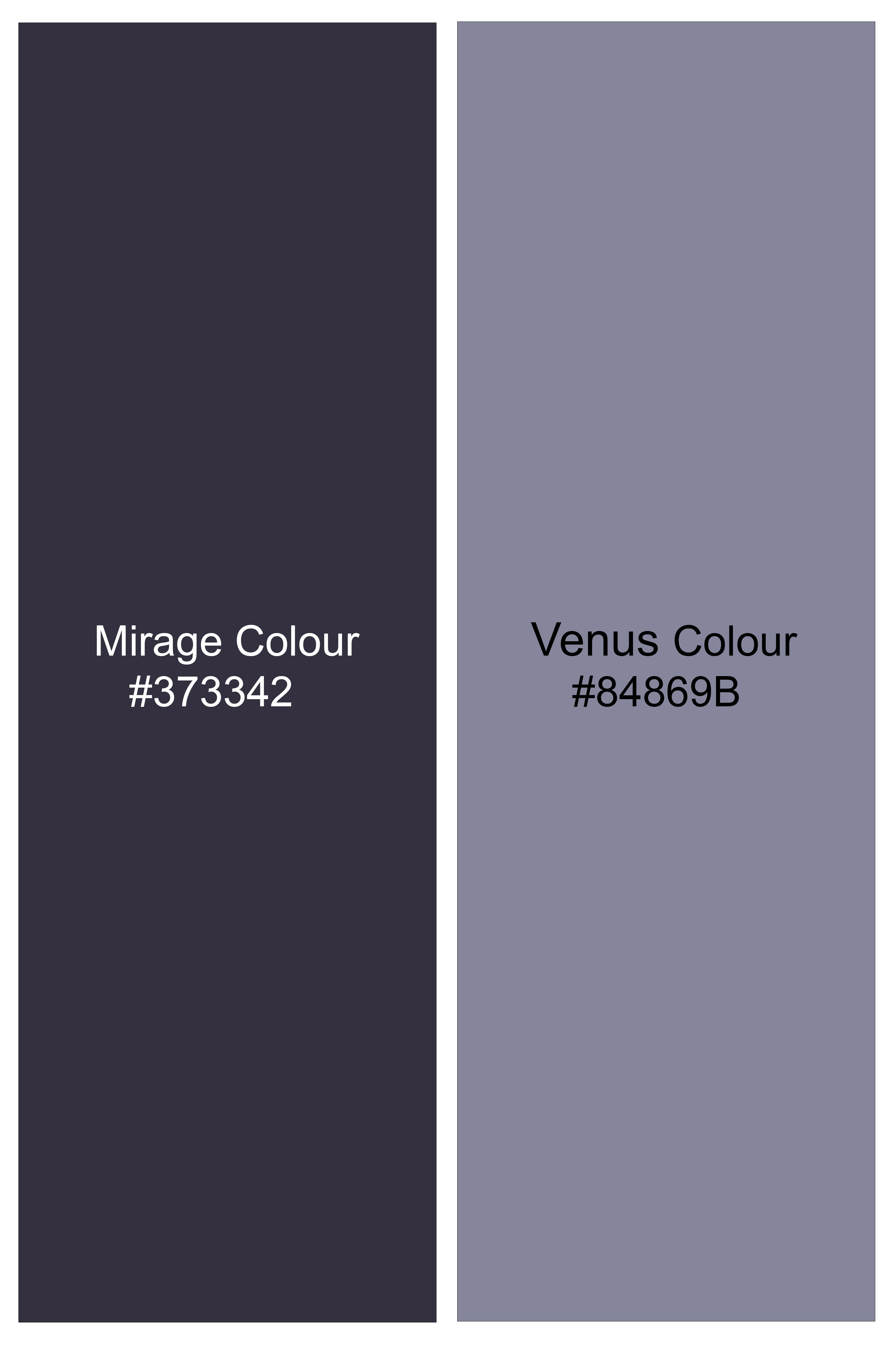 Zenith-Mirage Blue And venus Gray Gingham Plaid Tweed Waistcoat