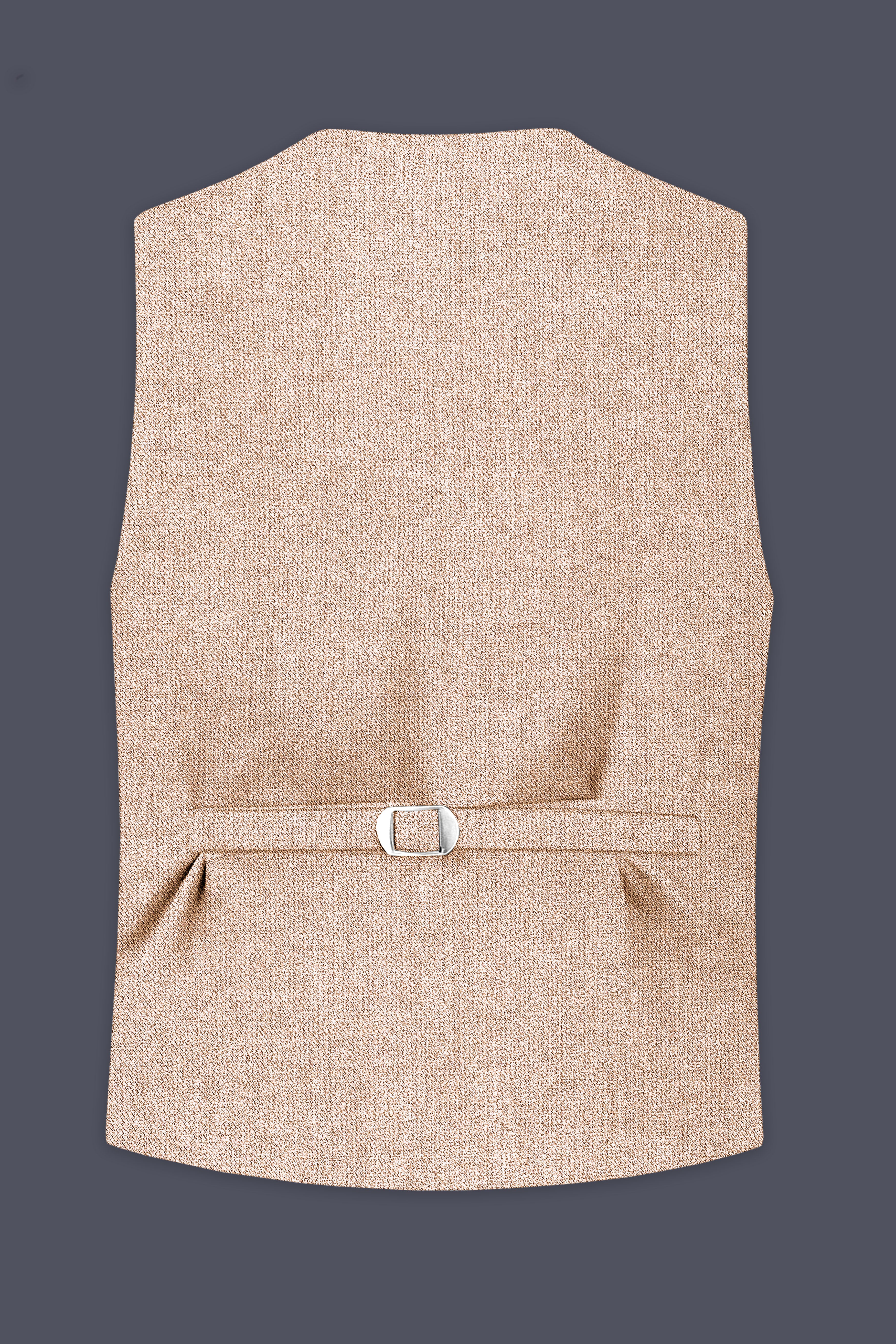 Ivoro-Bizarre Cream Textured Tweed Waistcoat