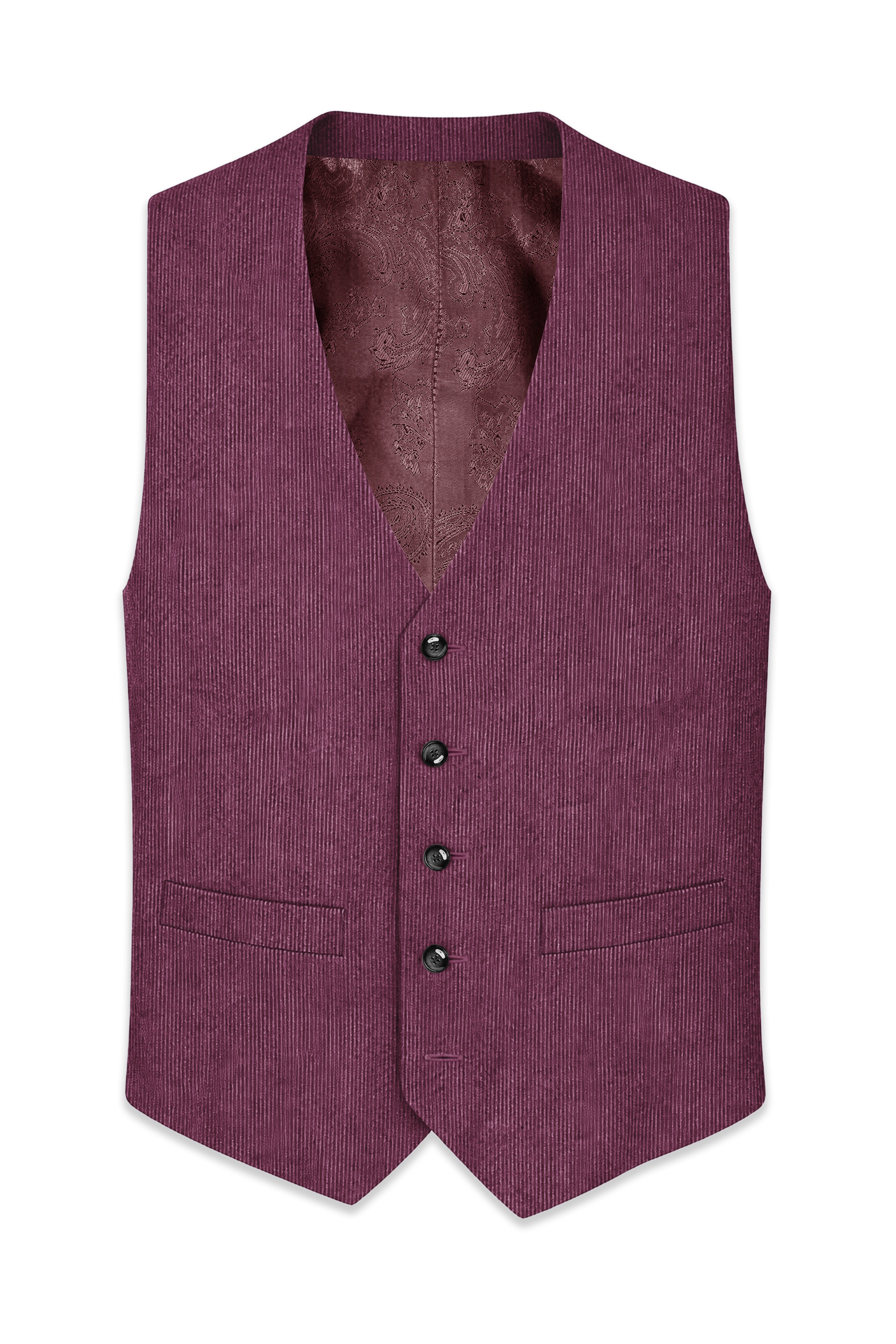Roselux-Cosmic Pink Corduroy Waistcoat
