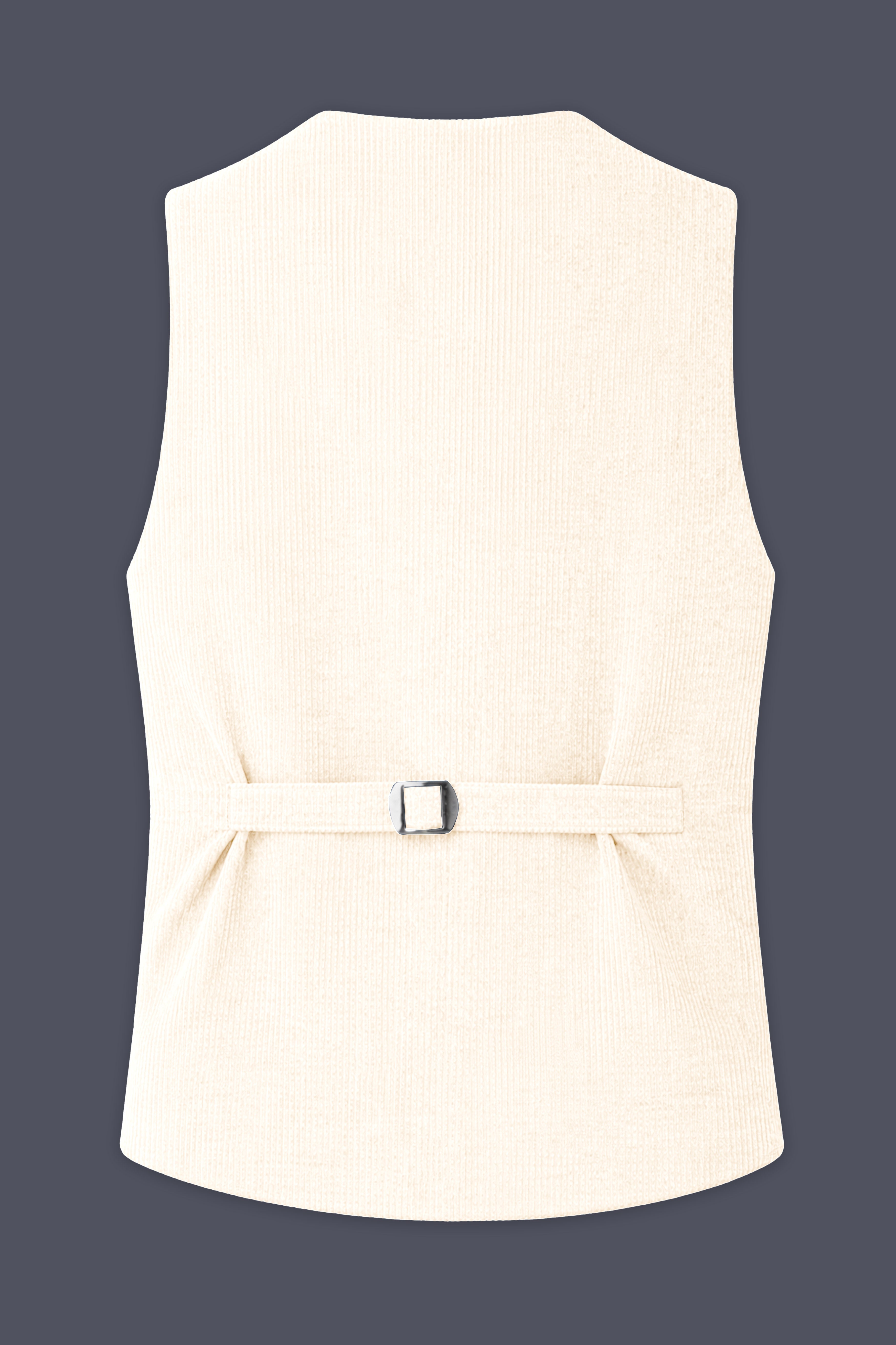 Ivoro-Swizzle Cream Corduroy Waistcoat