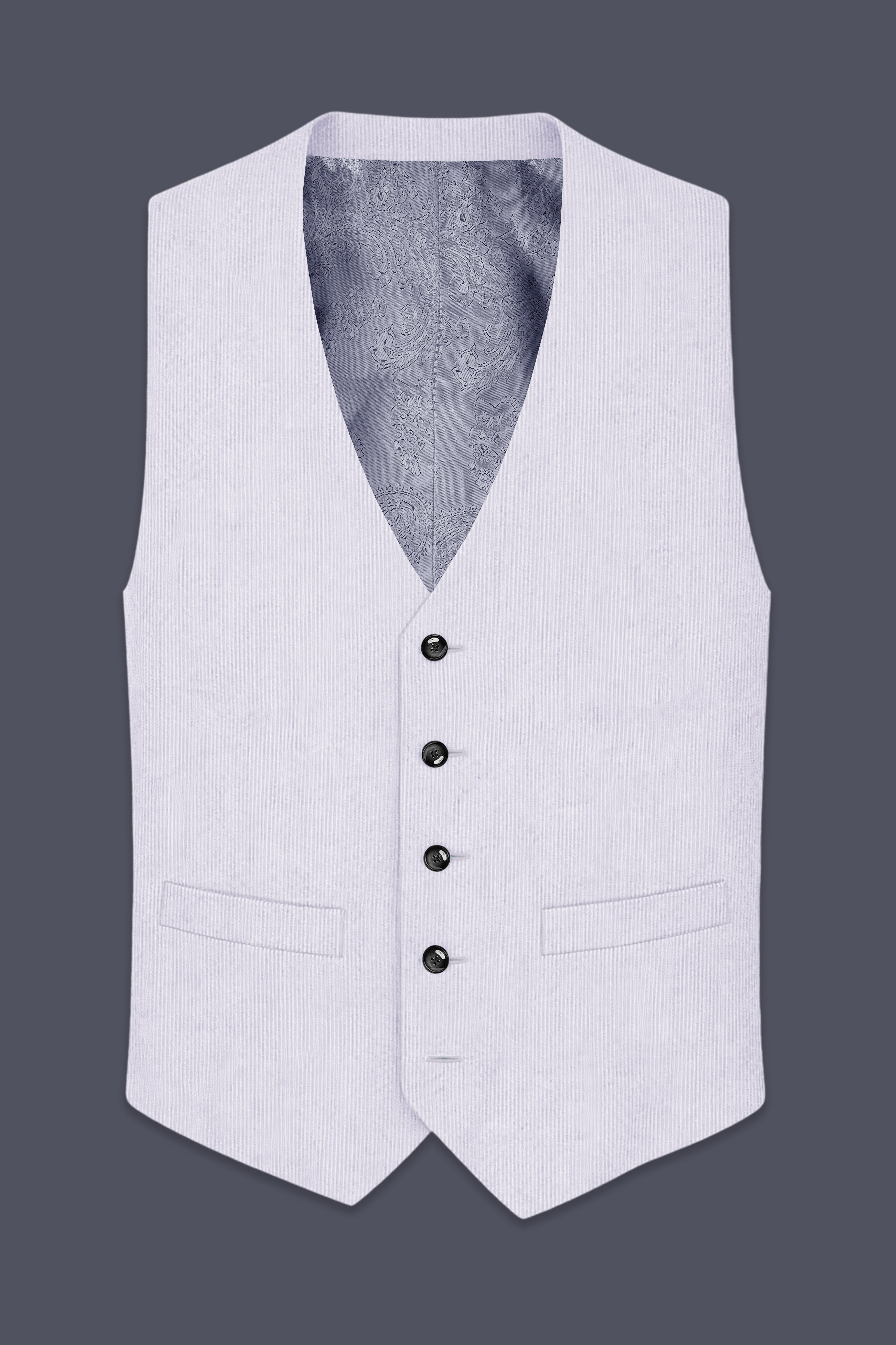 Auremerc-Mercury Gray Corduroy Waistcoat
