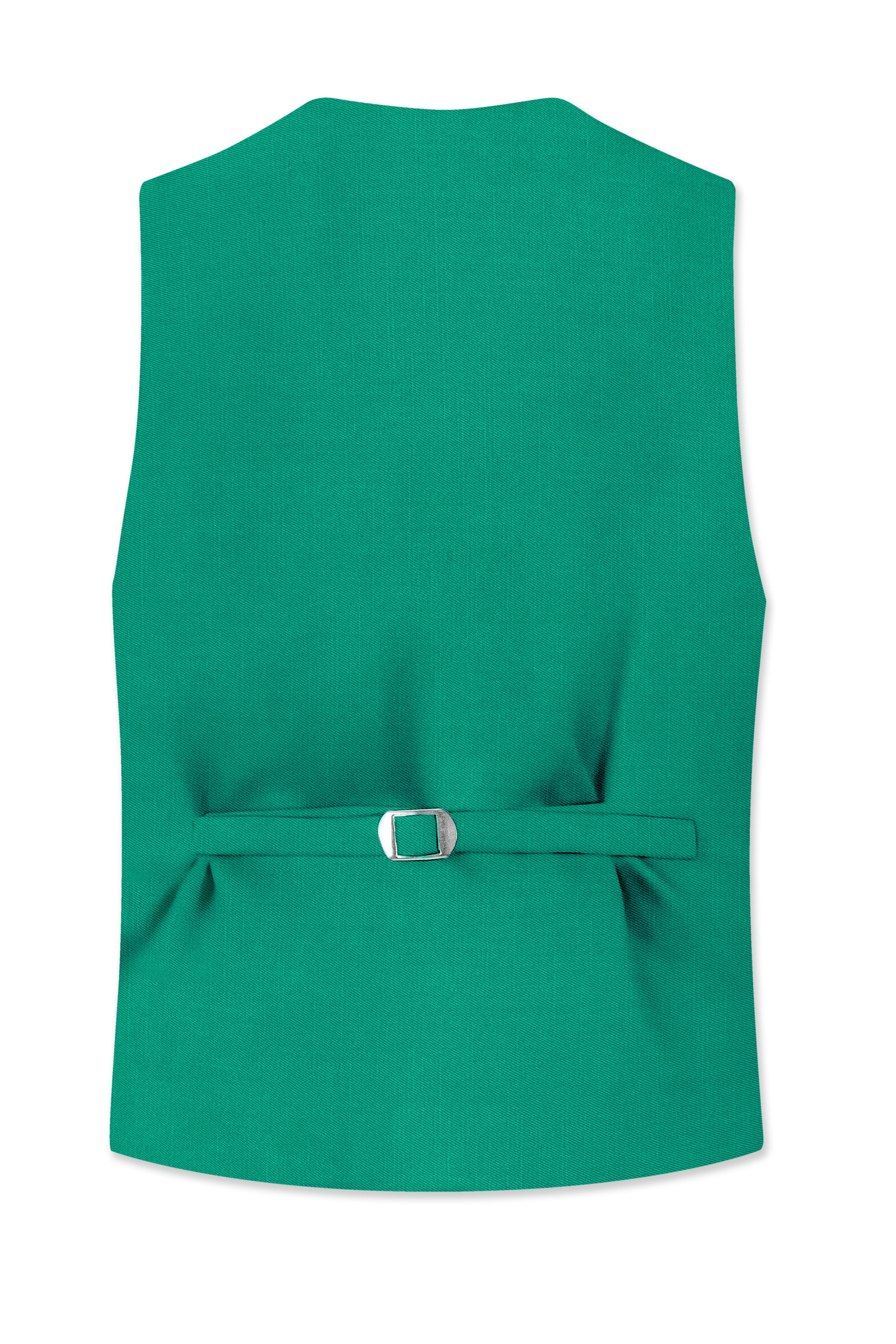 Emerald-Tropical Green Wool Rich Slight Stretch Waistcoat