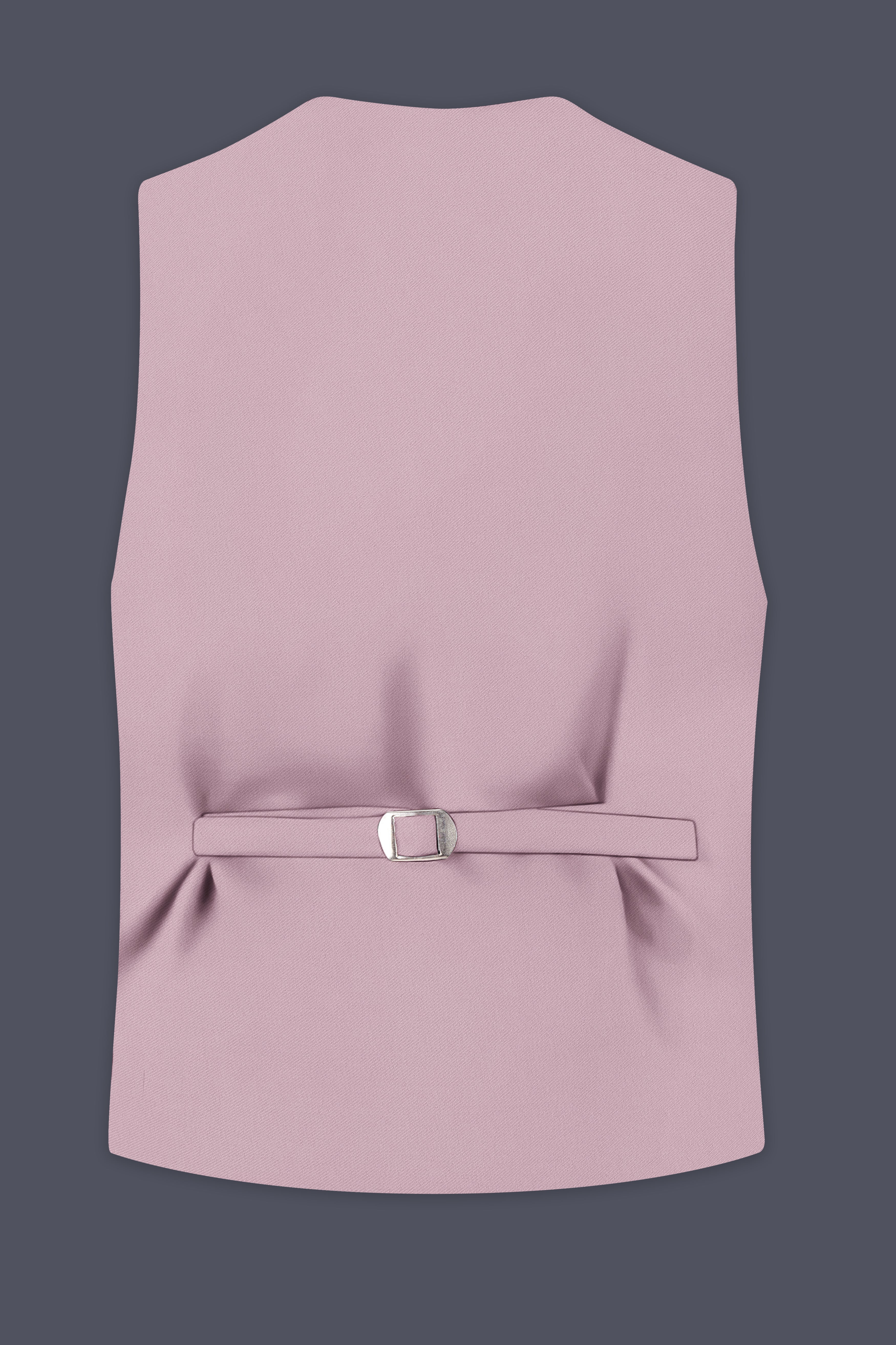 Allure-Korean Blossom Pink 4-Way Stretch Wrinkle-Free Wool Rich Waistcoat