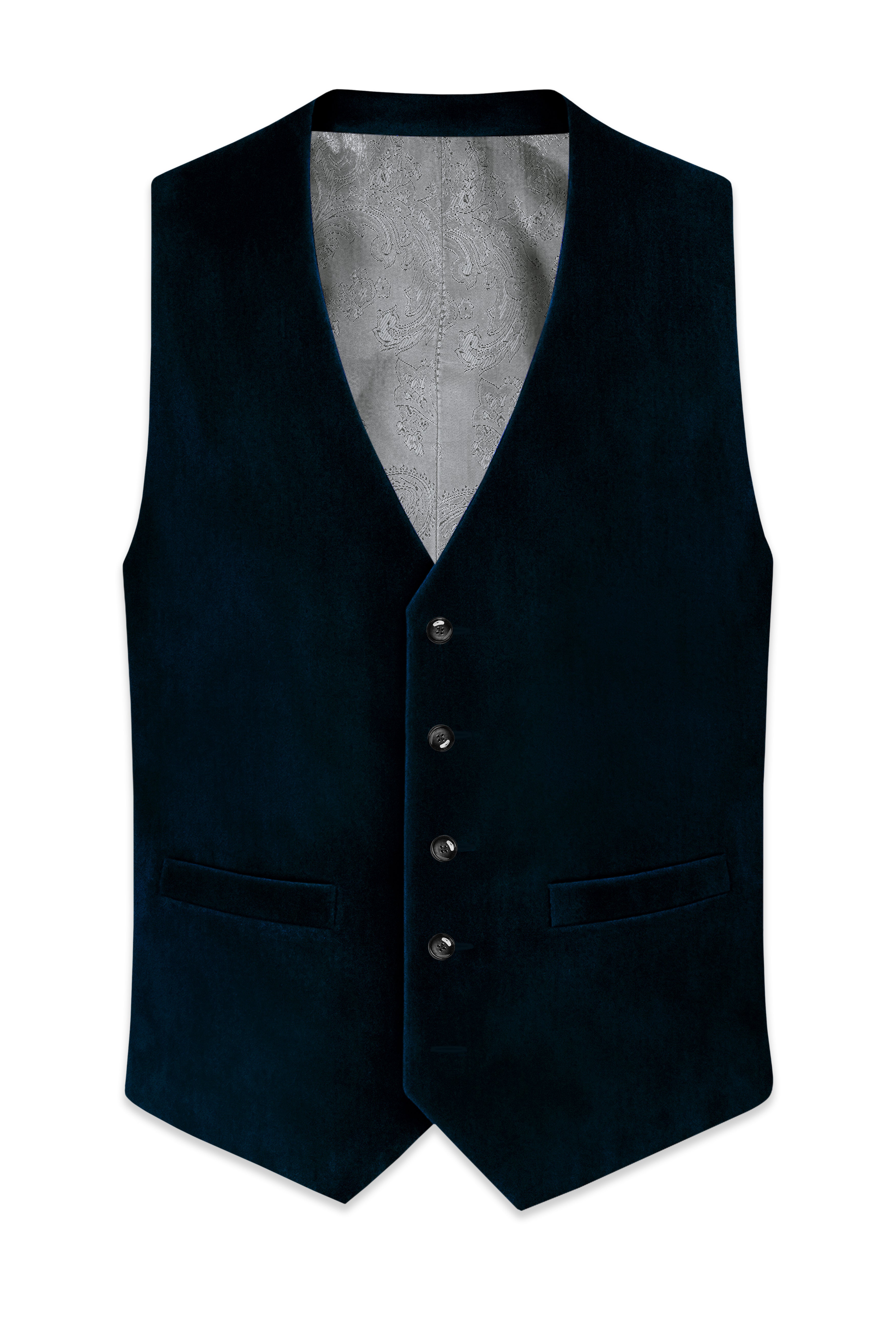 Rogue-Jaguar Blue Velvet Waistcoat