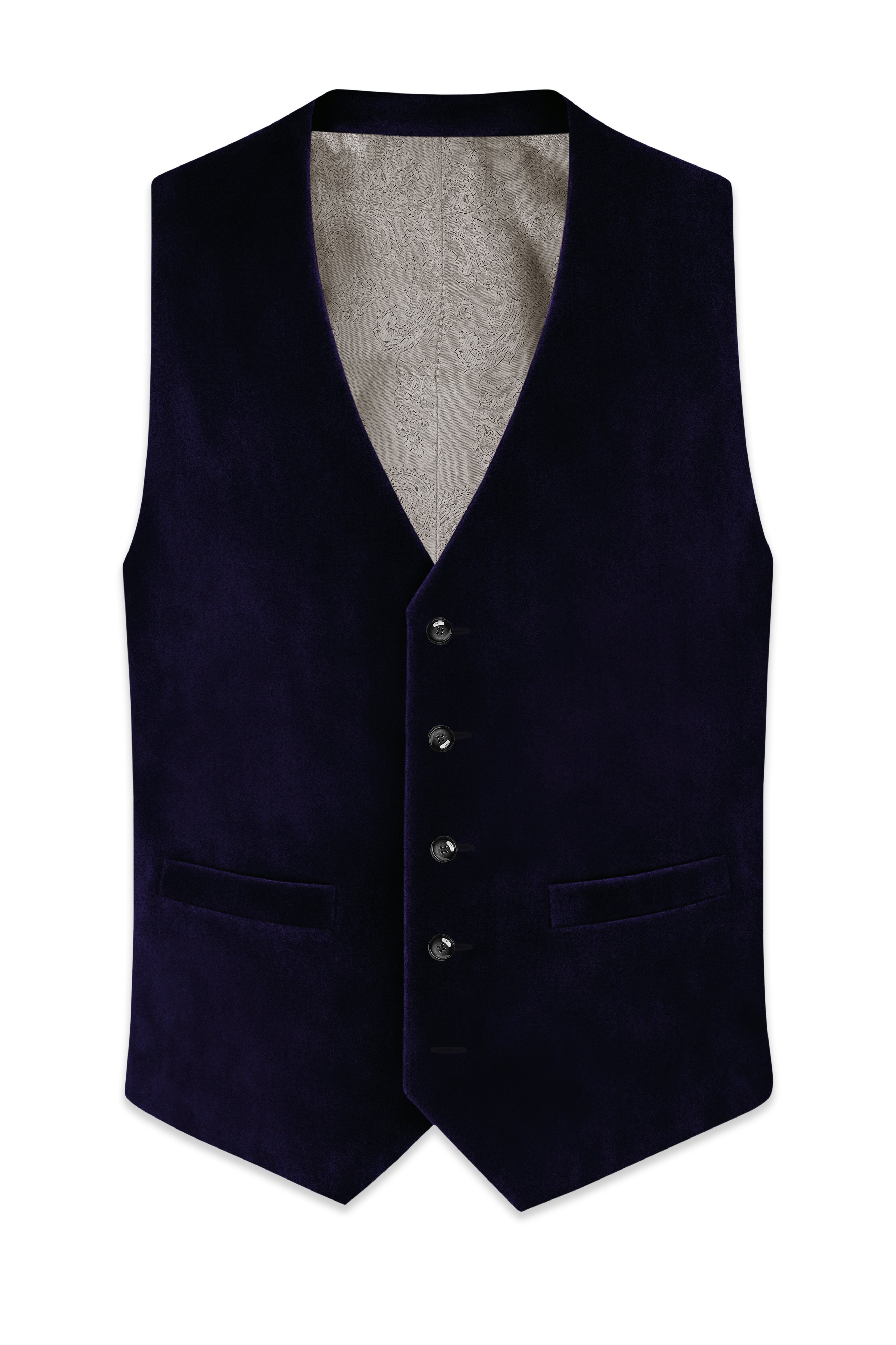 Virelle-Russian Purple Velvet Waistcoat